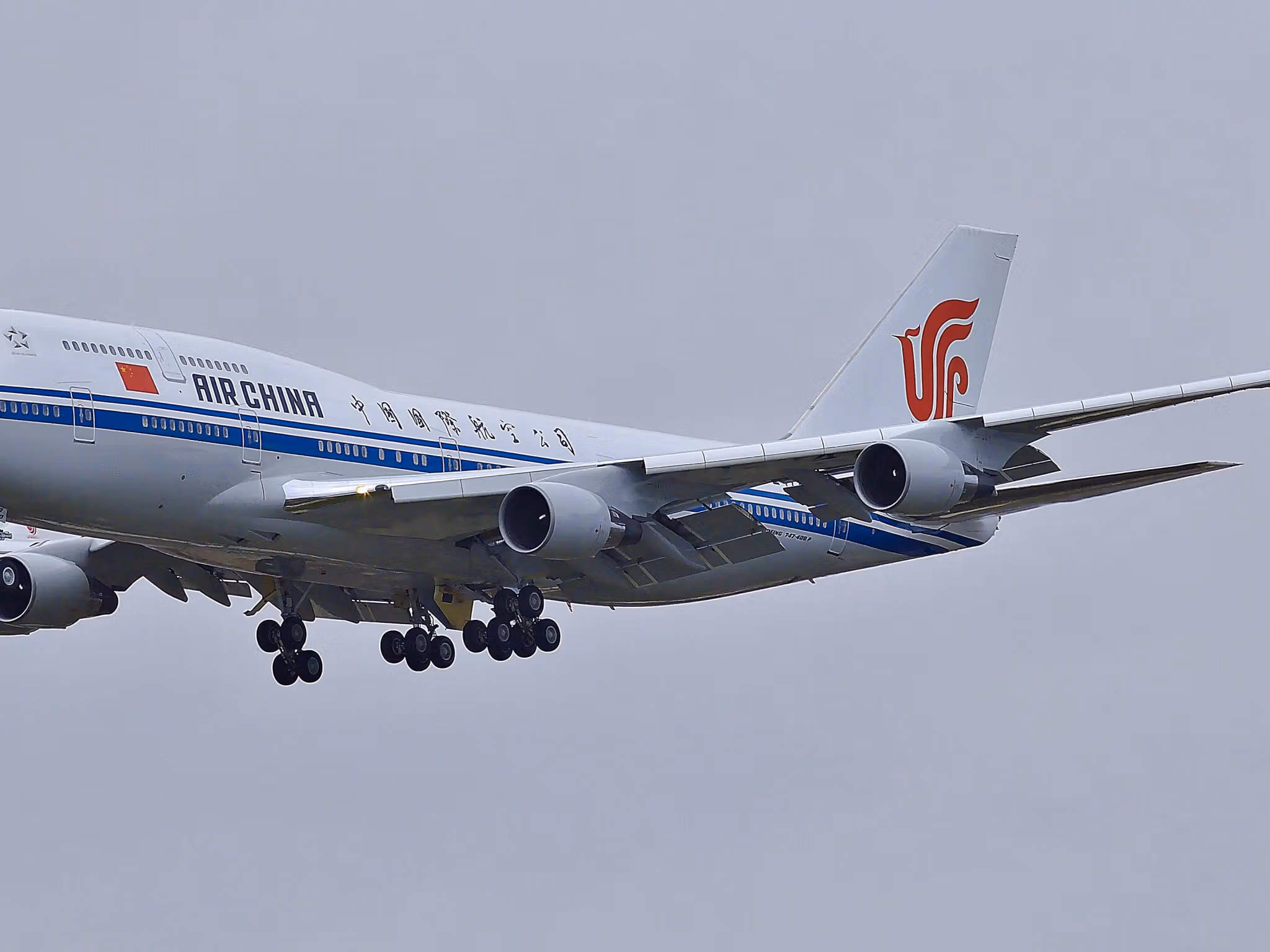 Air China - flymaskin i luften