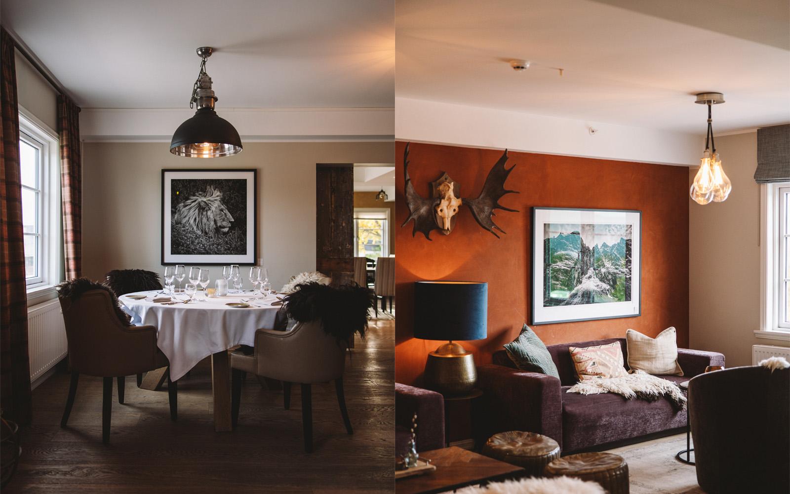 Inne i Skåbu Fjellhotell