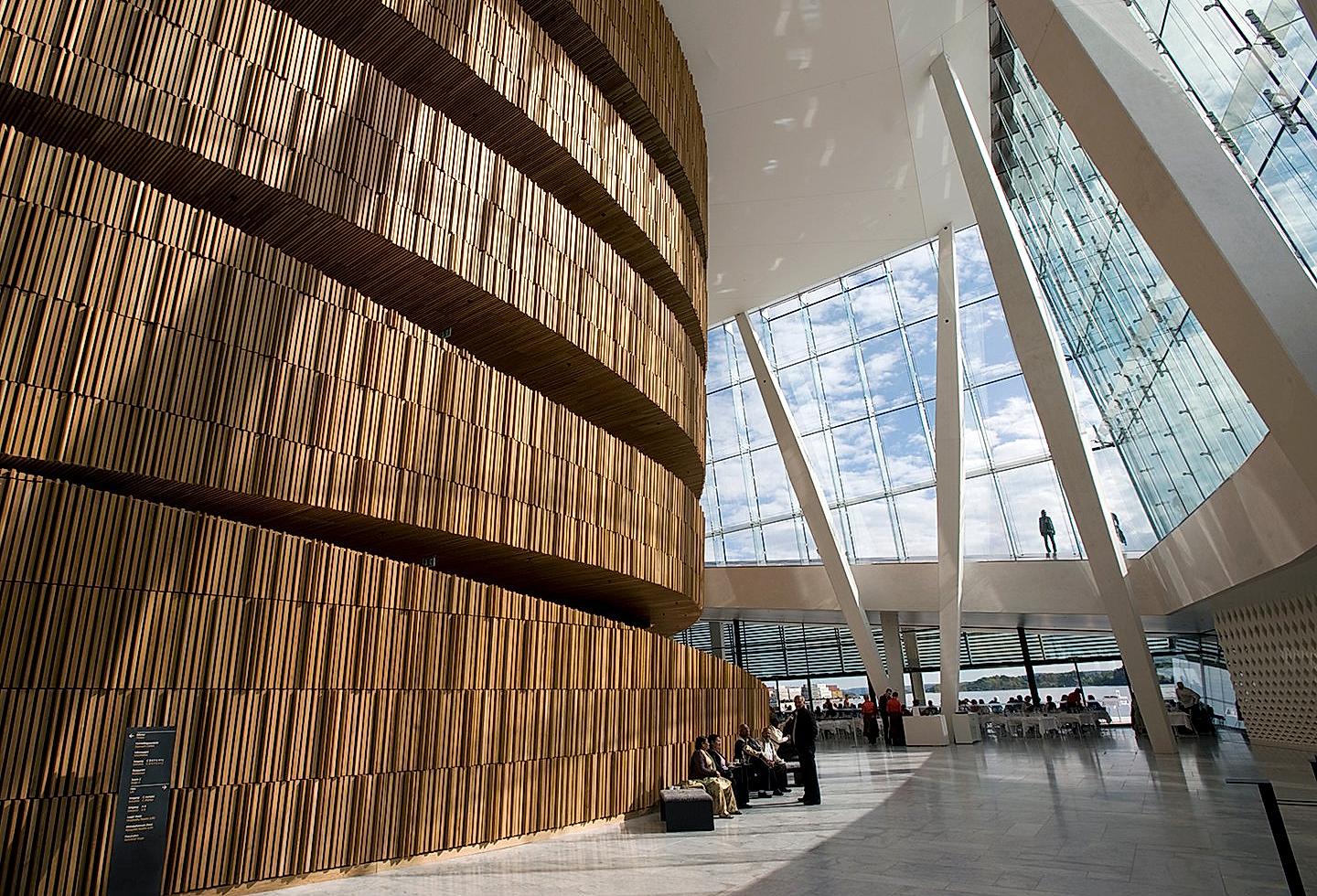 Entering the Norwegian Opera house
