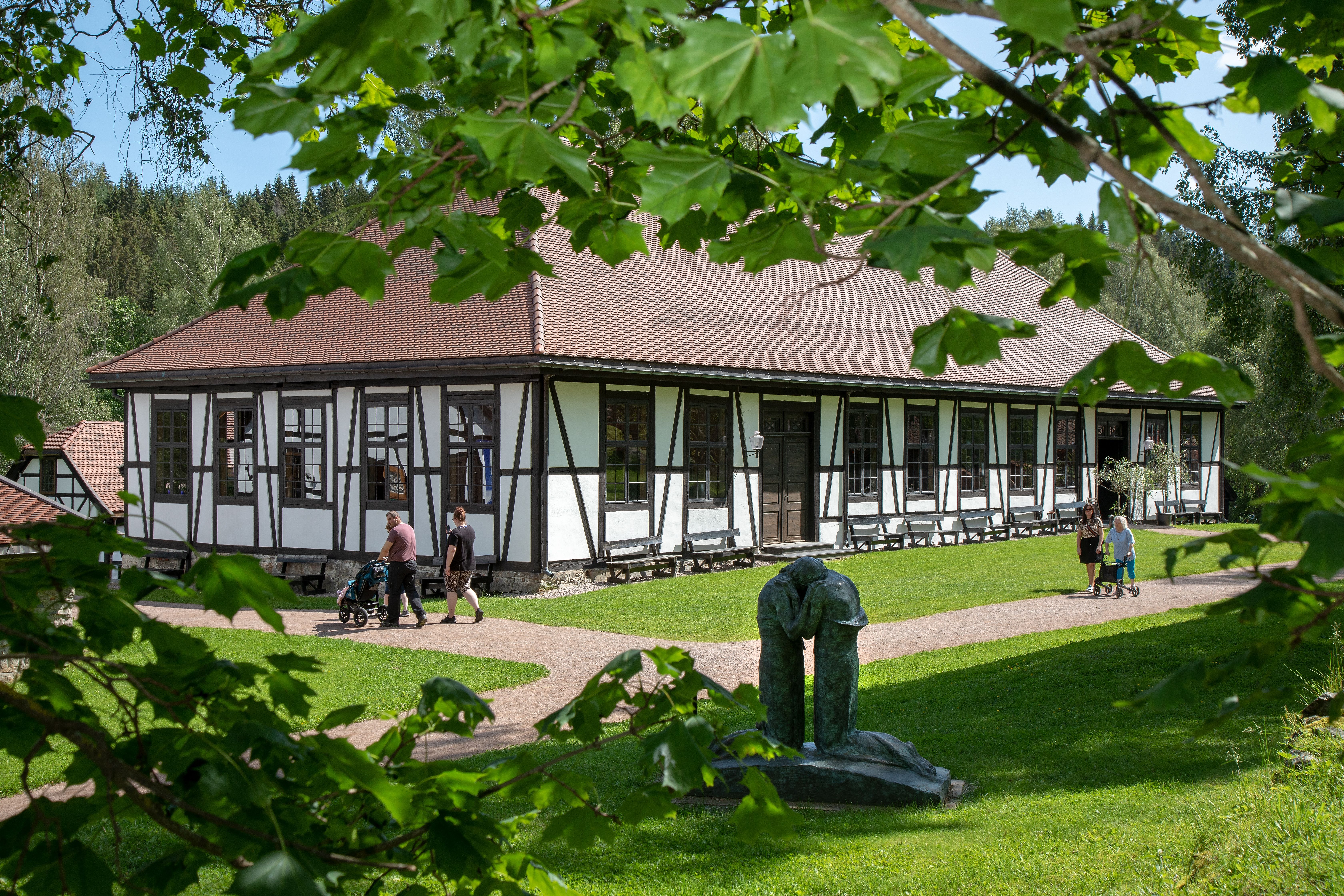 Industrimuseet Blaafarveværket i Modum i Buskerud på Østlandet