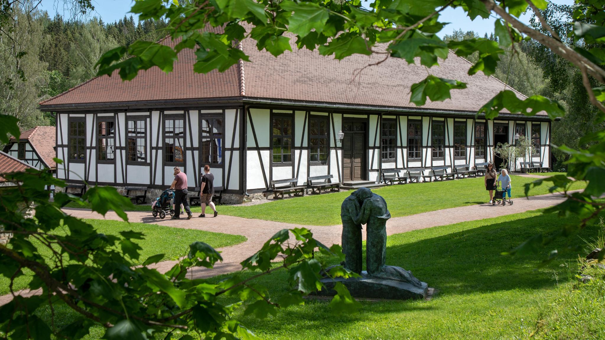 Industrimuseet Blaafarveværket i Modum i Buskerud på Østlandet