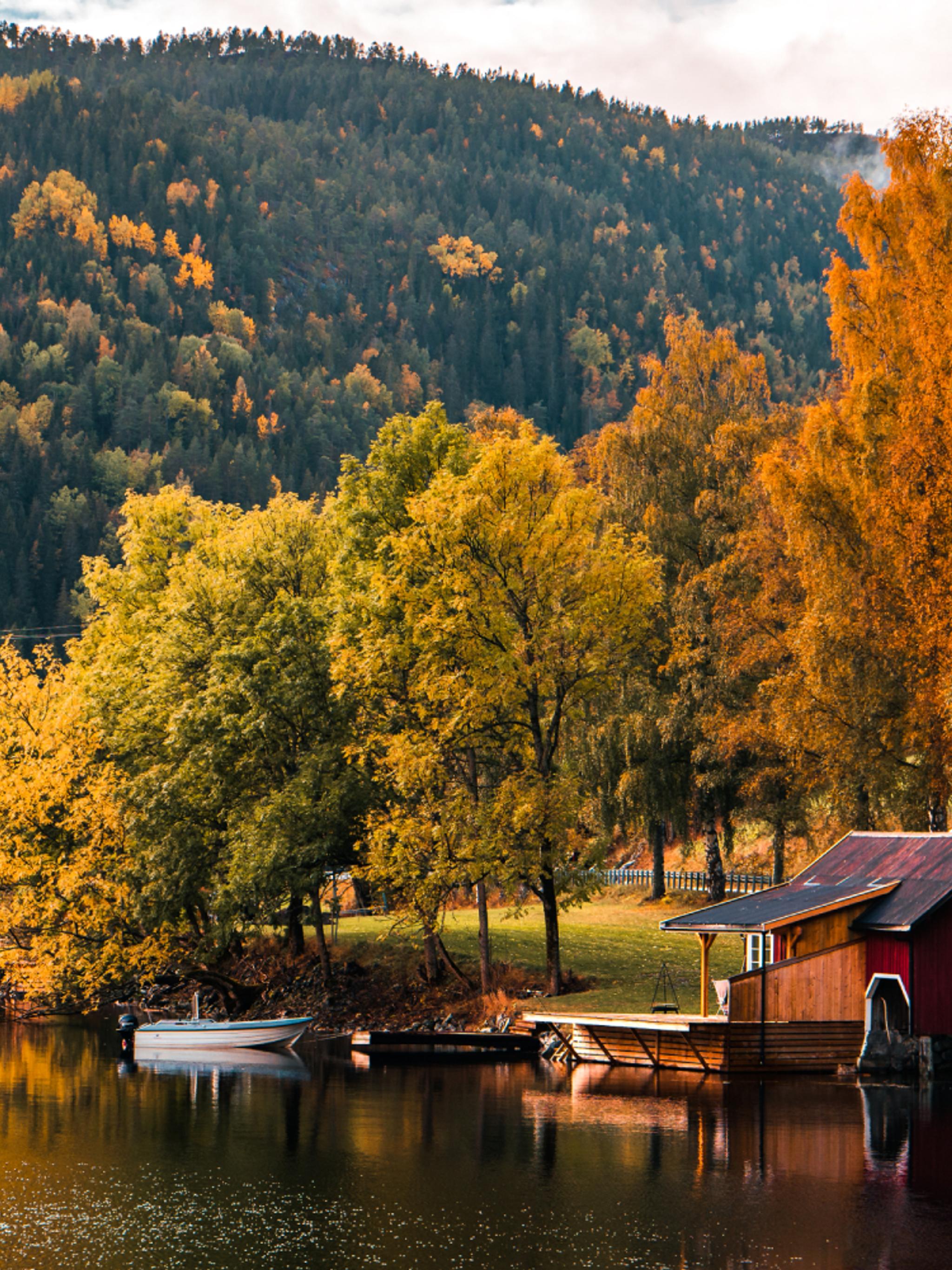 Fyresdal in Telemark, in autumn colors