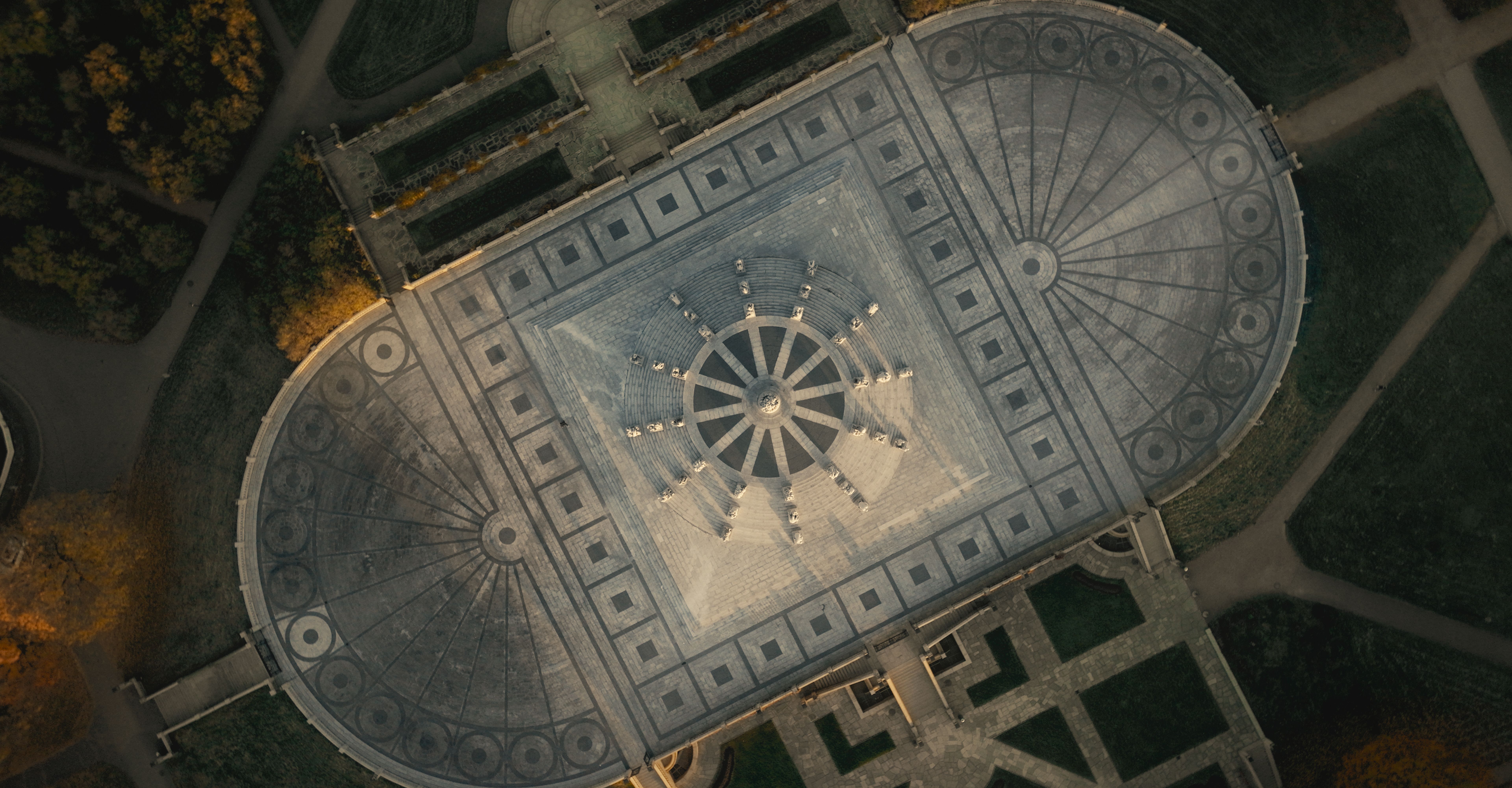 The Vigeland park in Oslo from above