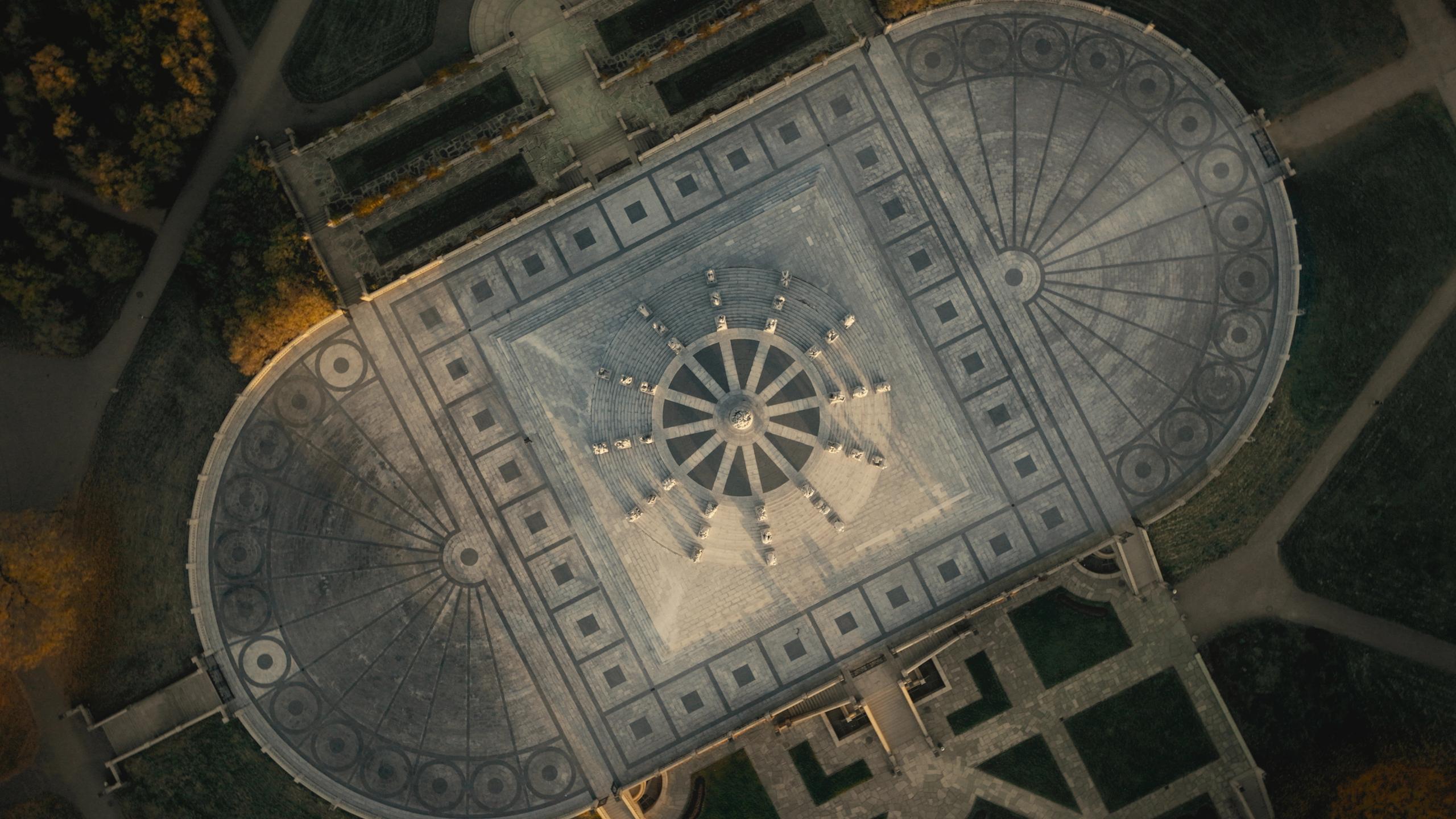 The Vigeland park in Oslo from above