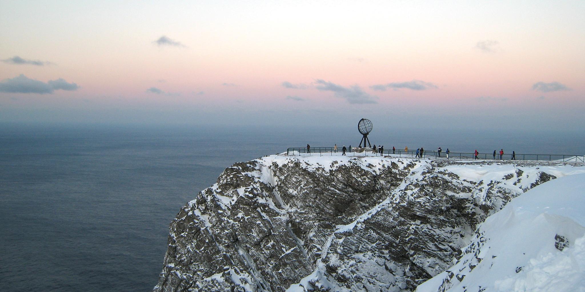 Bergsplatån Nordkap i norra Norge