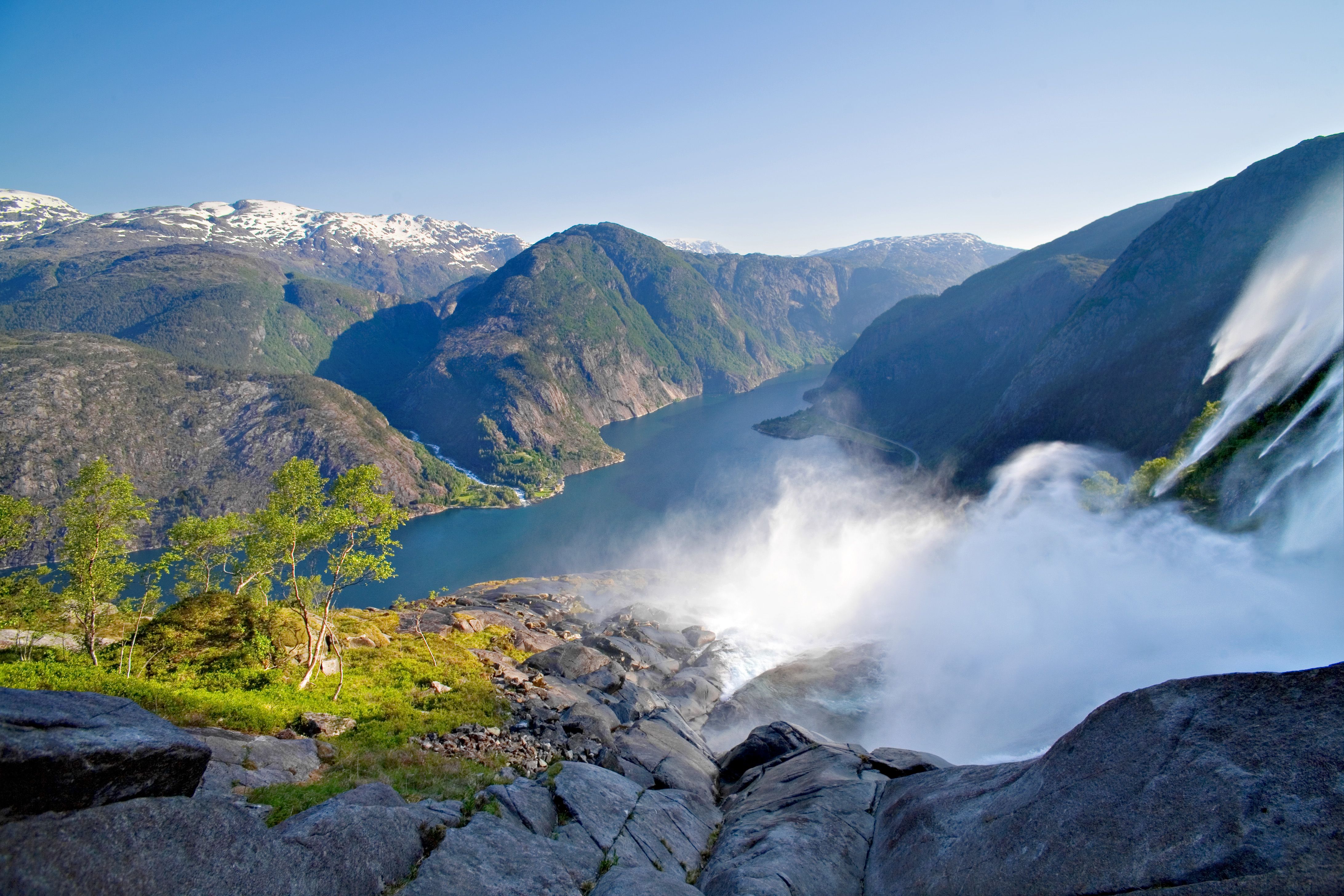 Langfoss in Fjord Norway