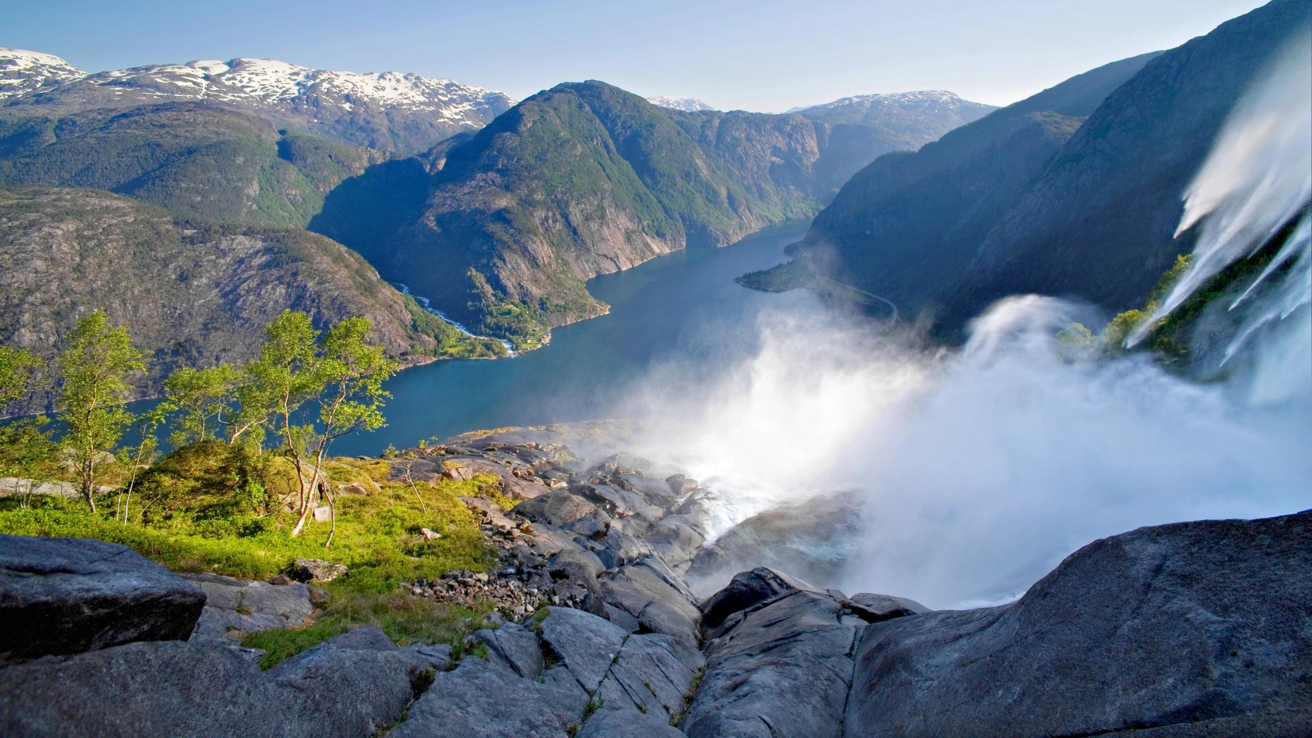 Langfoss i Fjord Norge