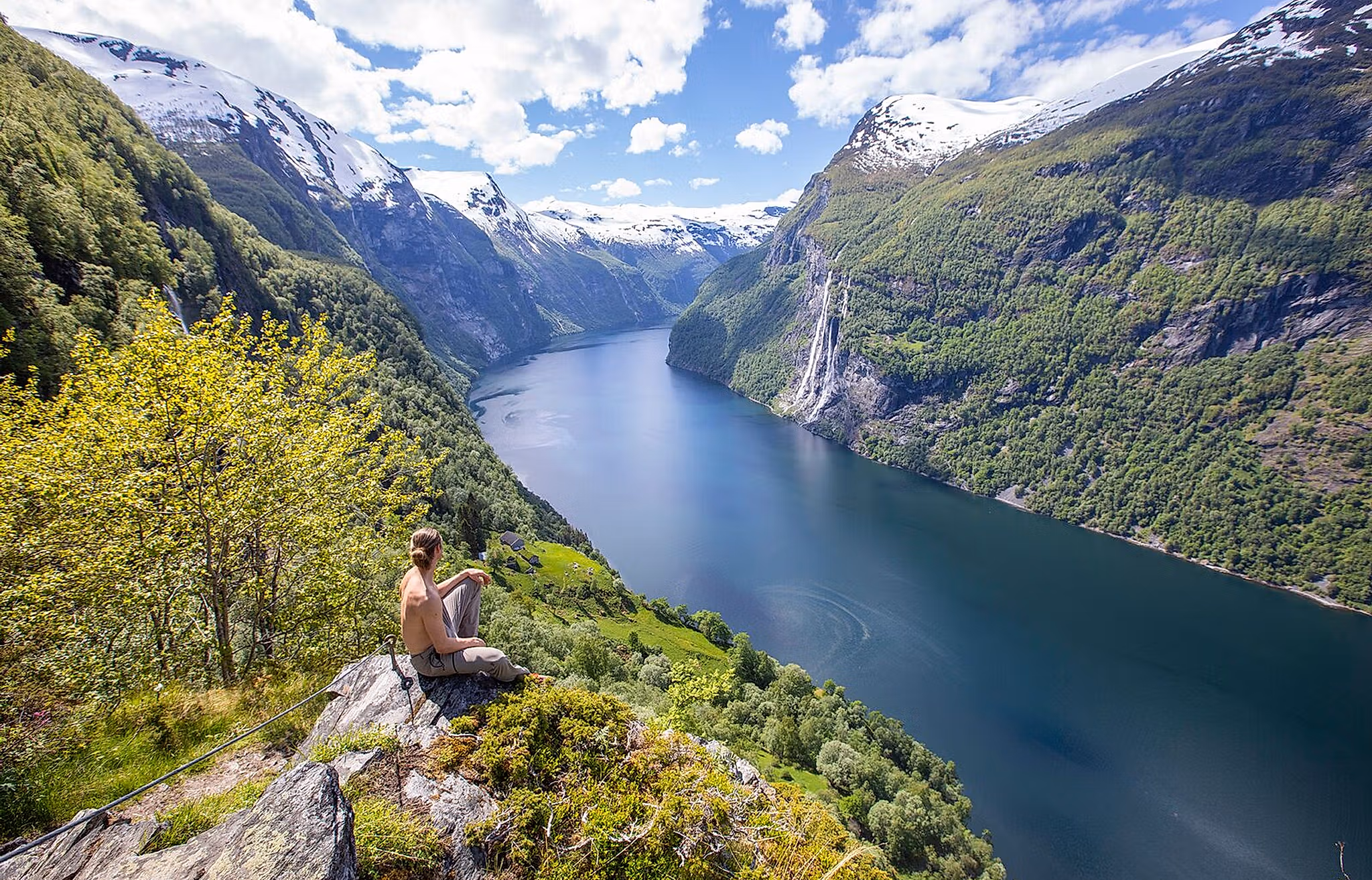 View over the Geirangerfjord from Skageflå