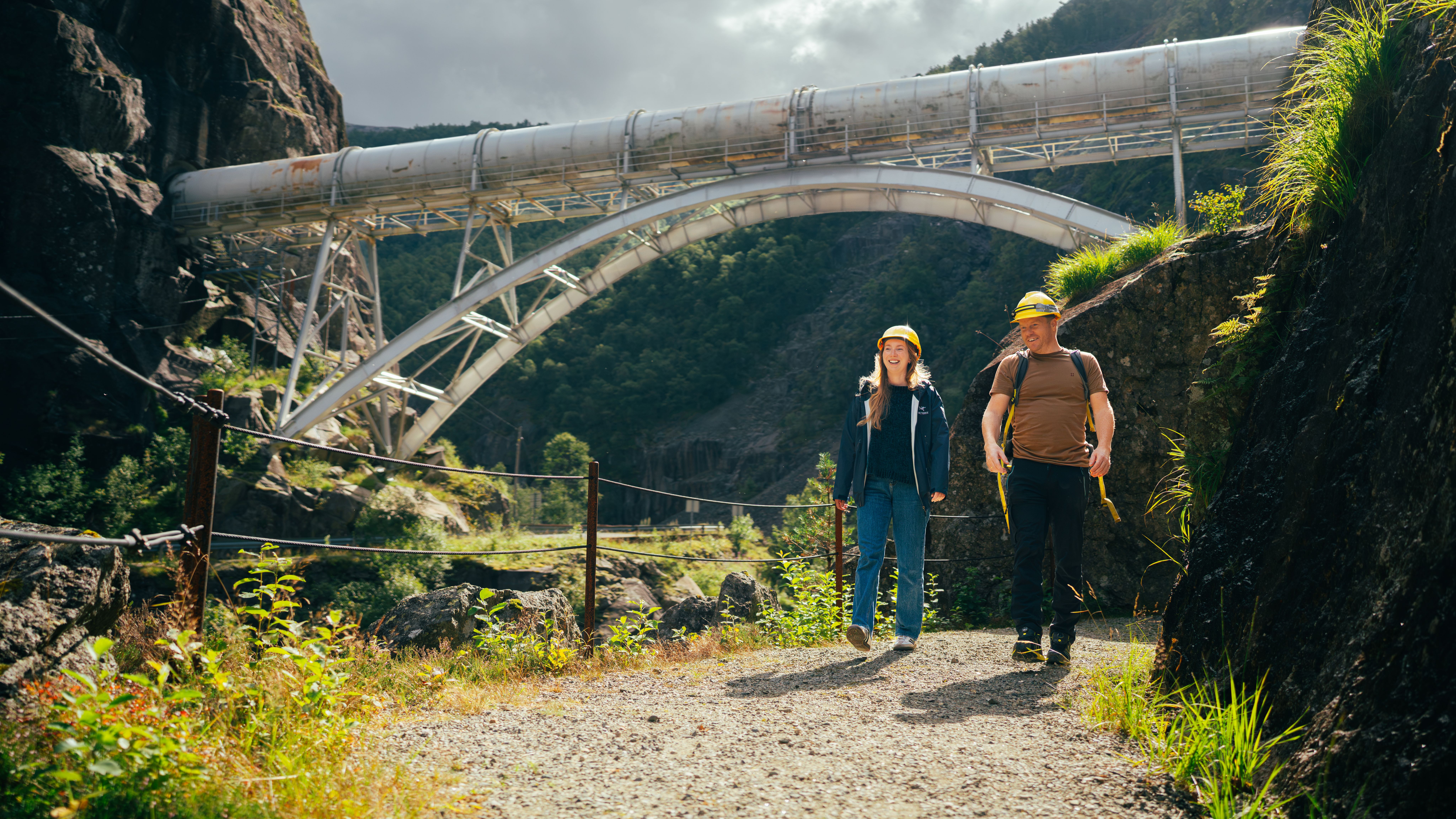 People on their way to an old mine.