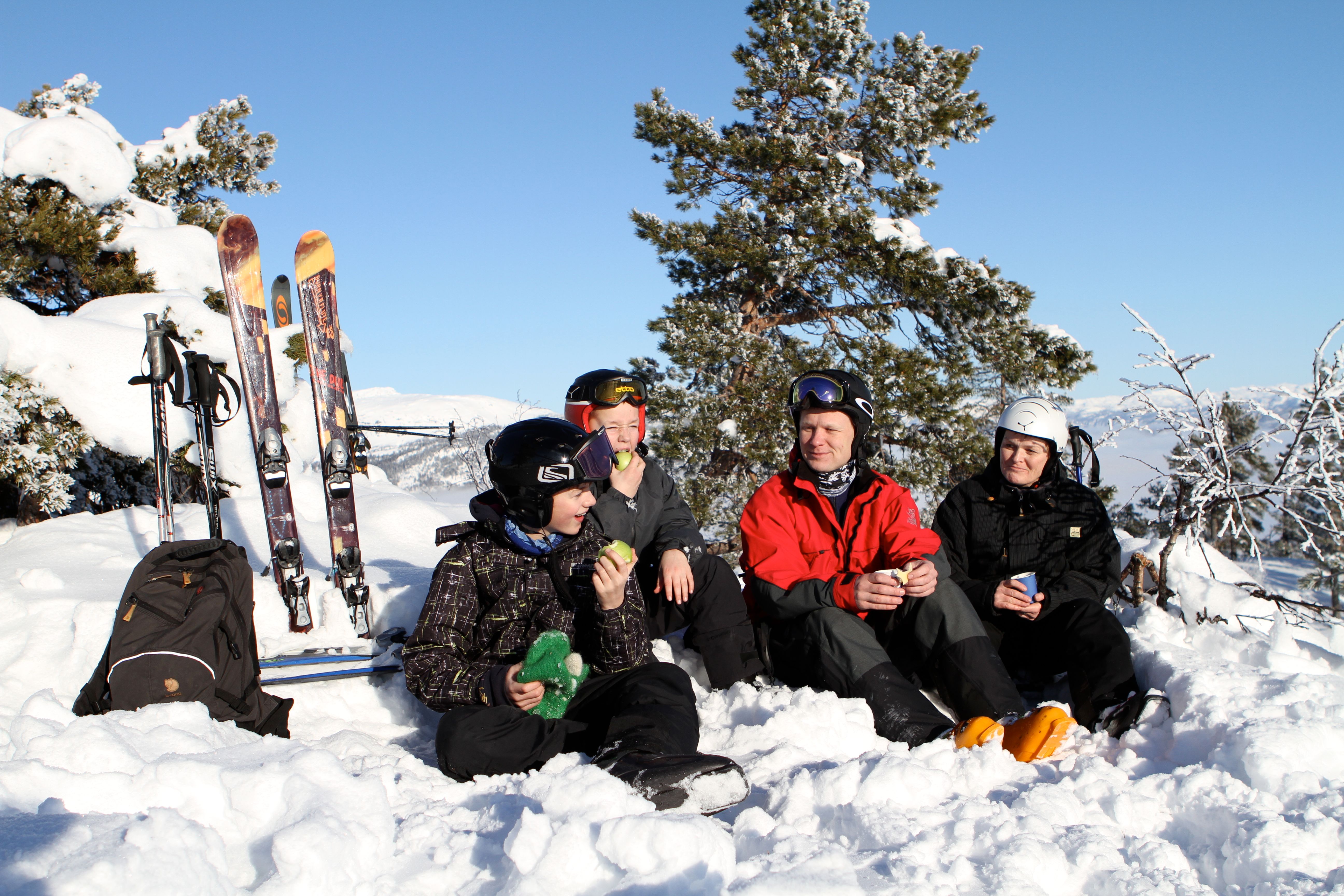 Family in the snow