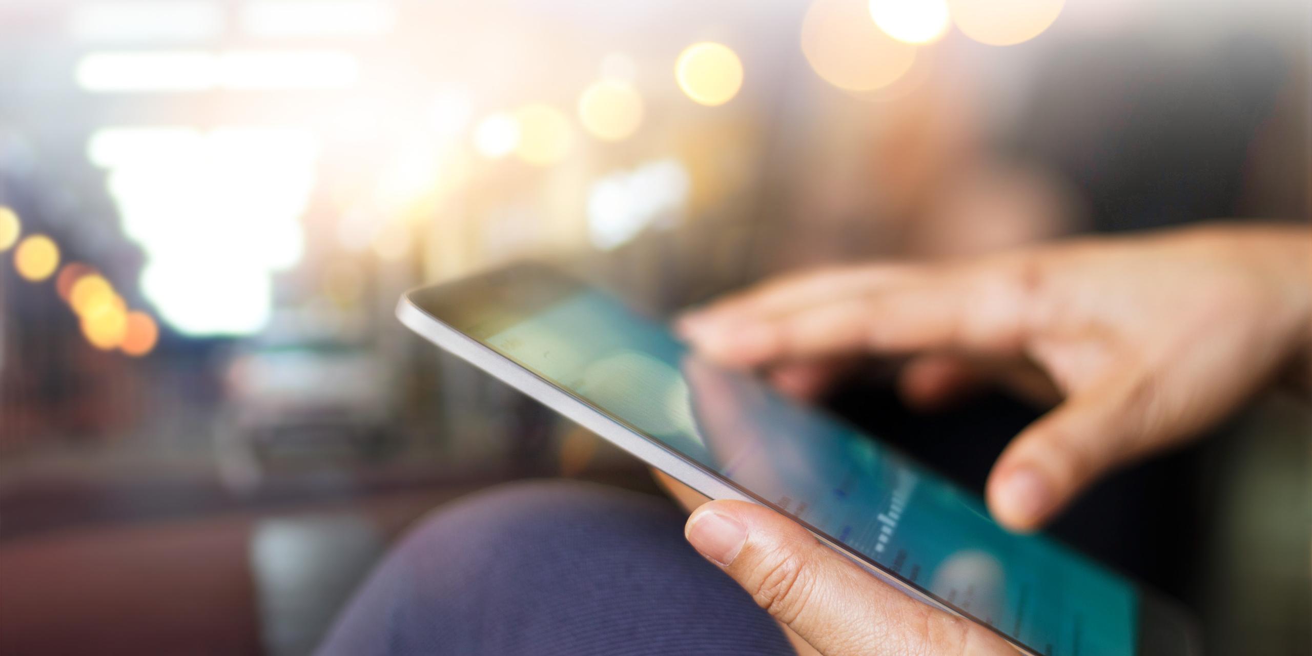 Holding a tablet