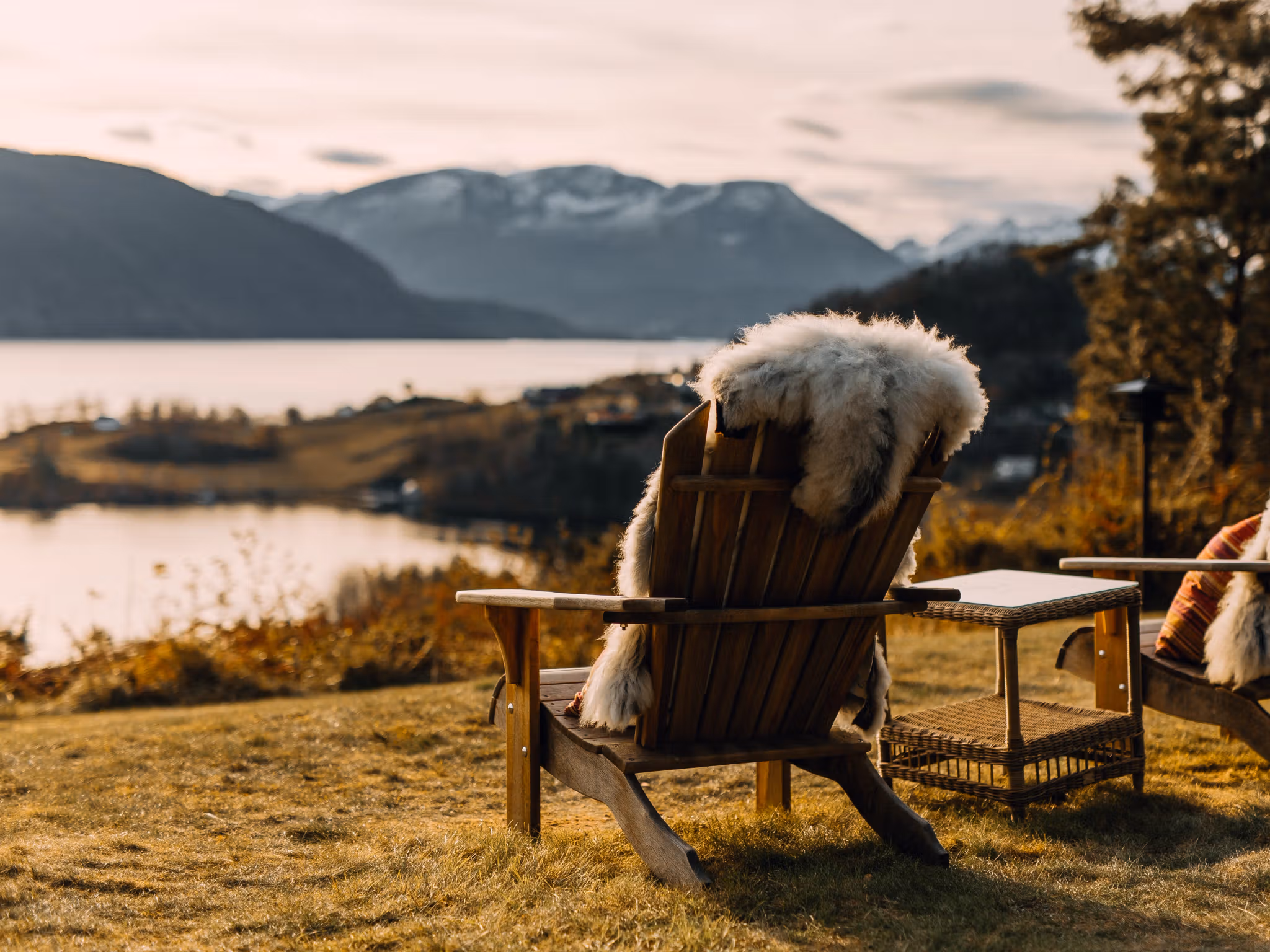 The view of the fjord from Storfjord Hotel