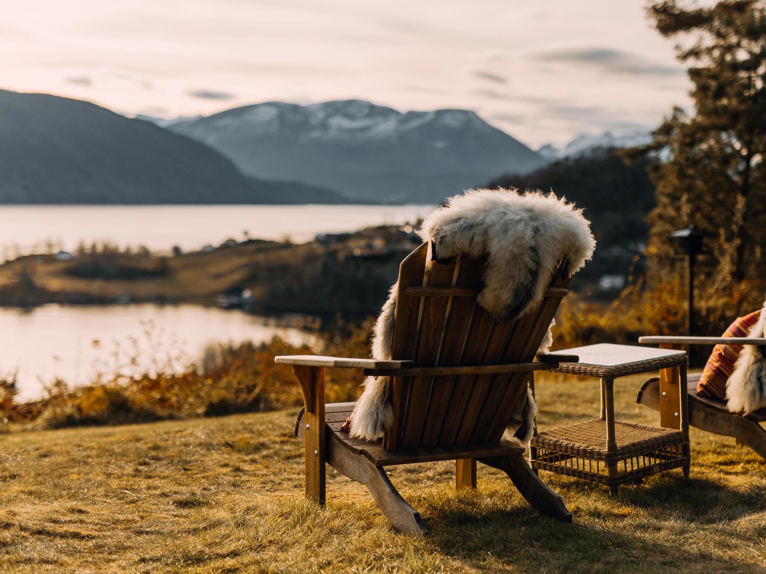 The view of the fjord from Storfjord Hotel