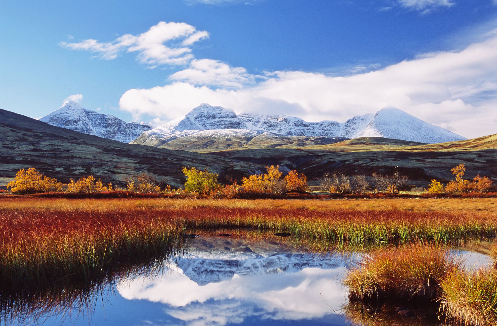The Døråldalen valley in Rondane, Eastern Norway, in autumn colours