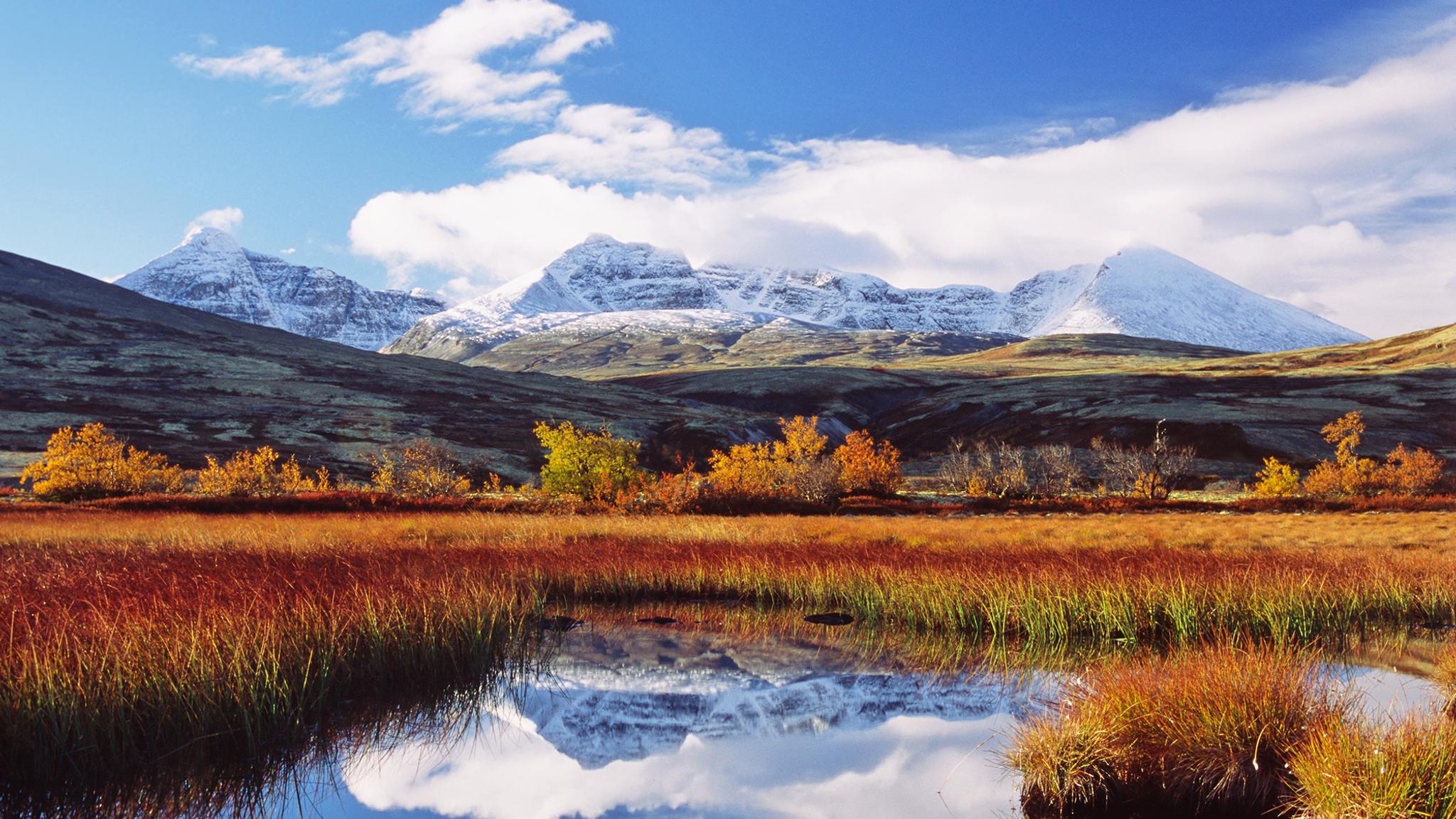 The Døråldalen valley in Rondane, Eastern Norway, in autumn colours