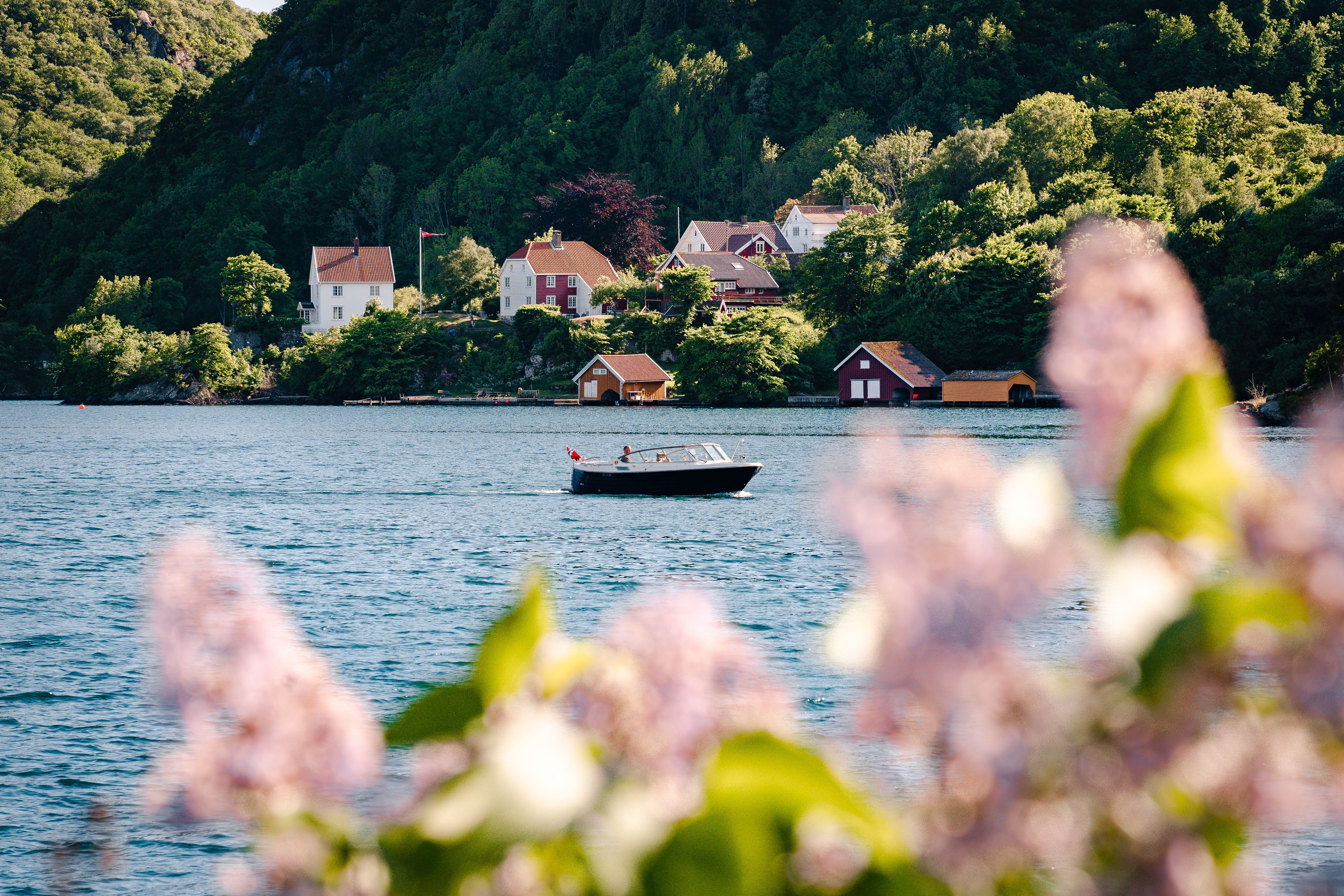 A boat in sea outside of Flekkefjord, Southern Norway