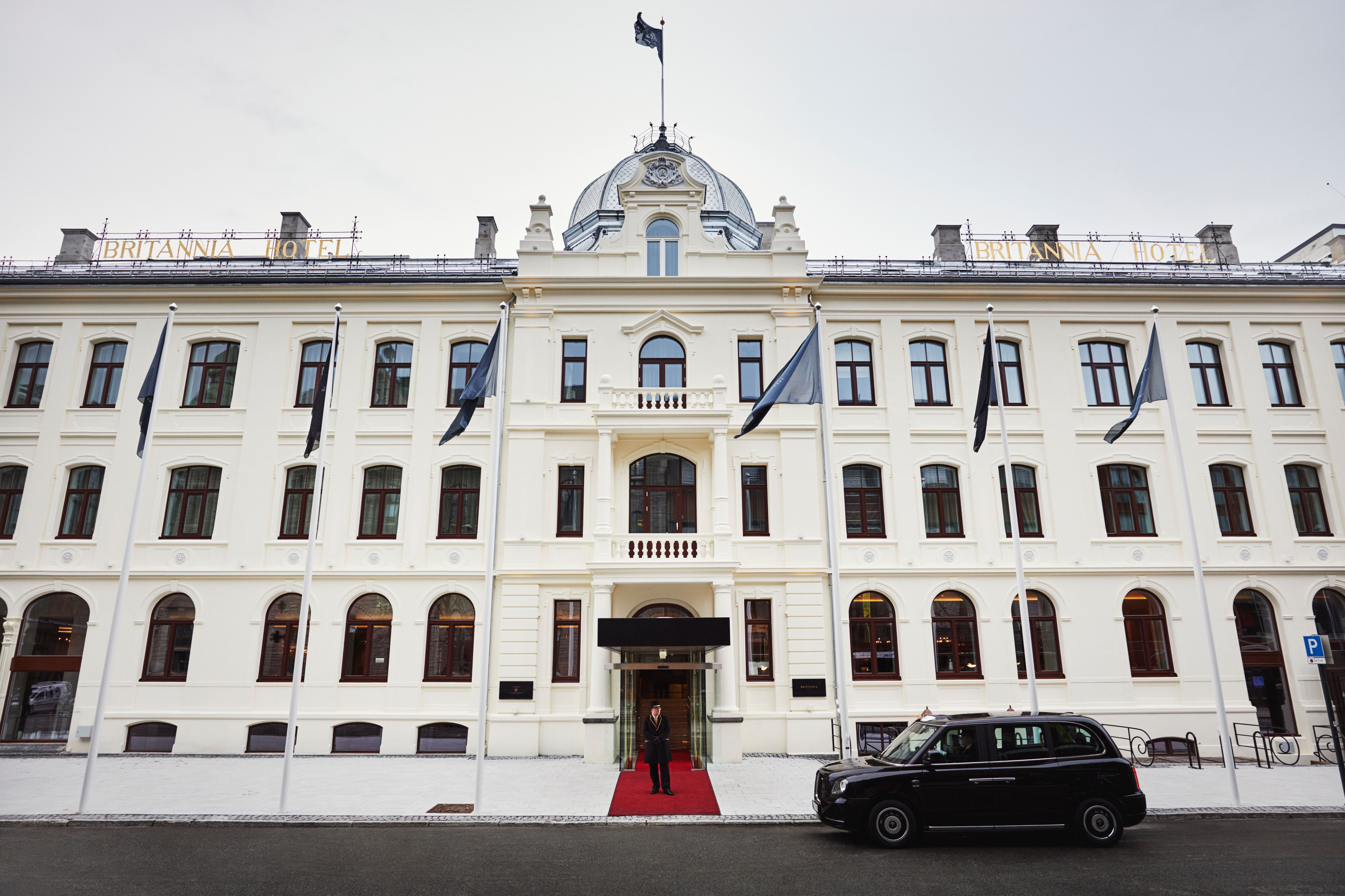 The exterior of Britannia Hotel in Trondeim in Trøndelag, Norway