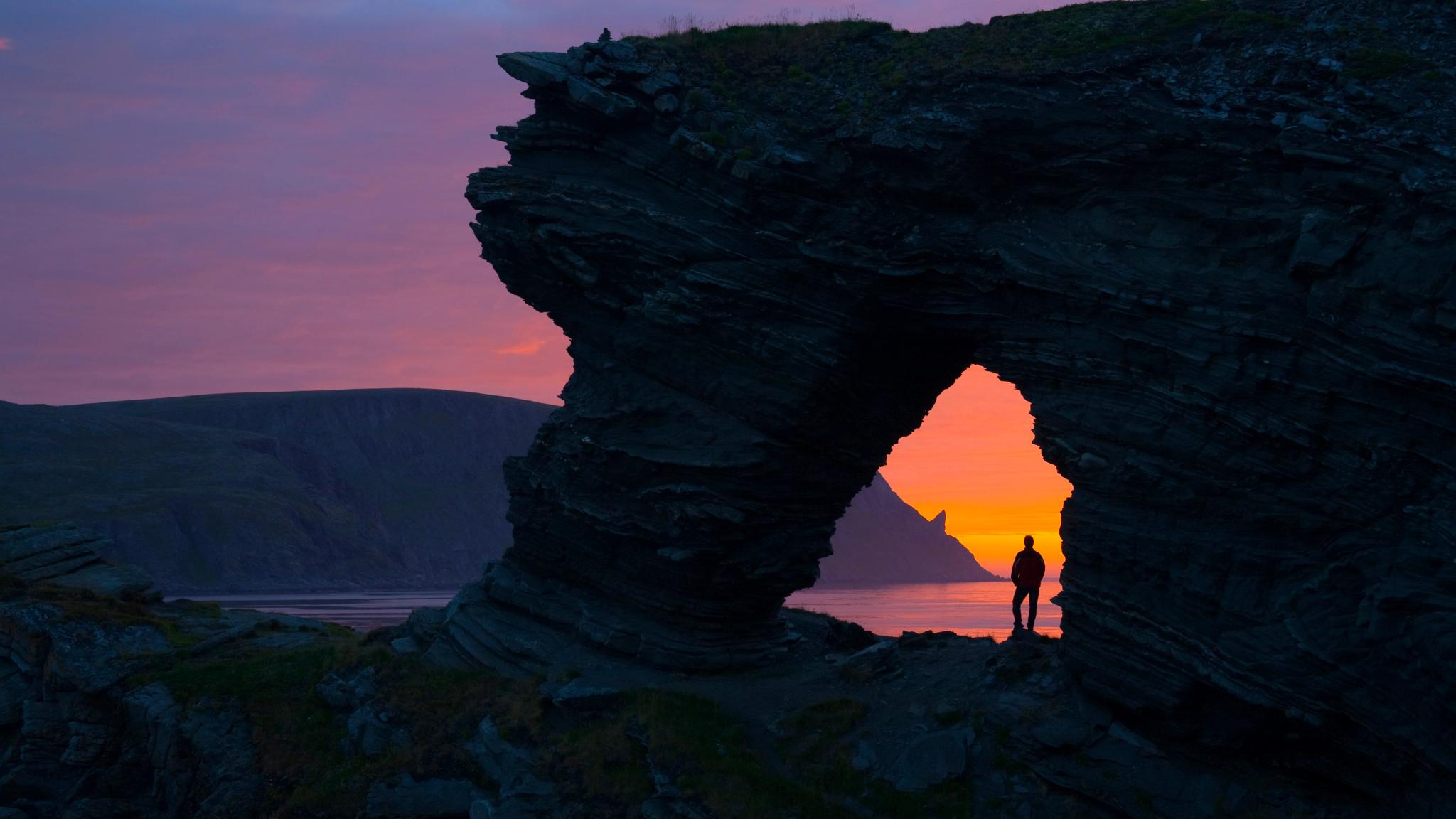 Kirkeporten ved Nordkapp i Nord-Norge