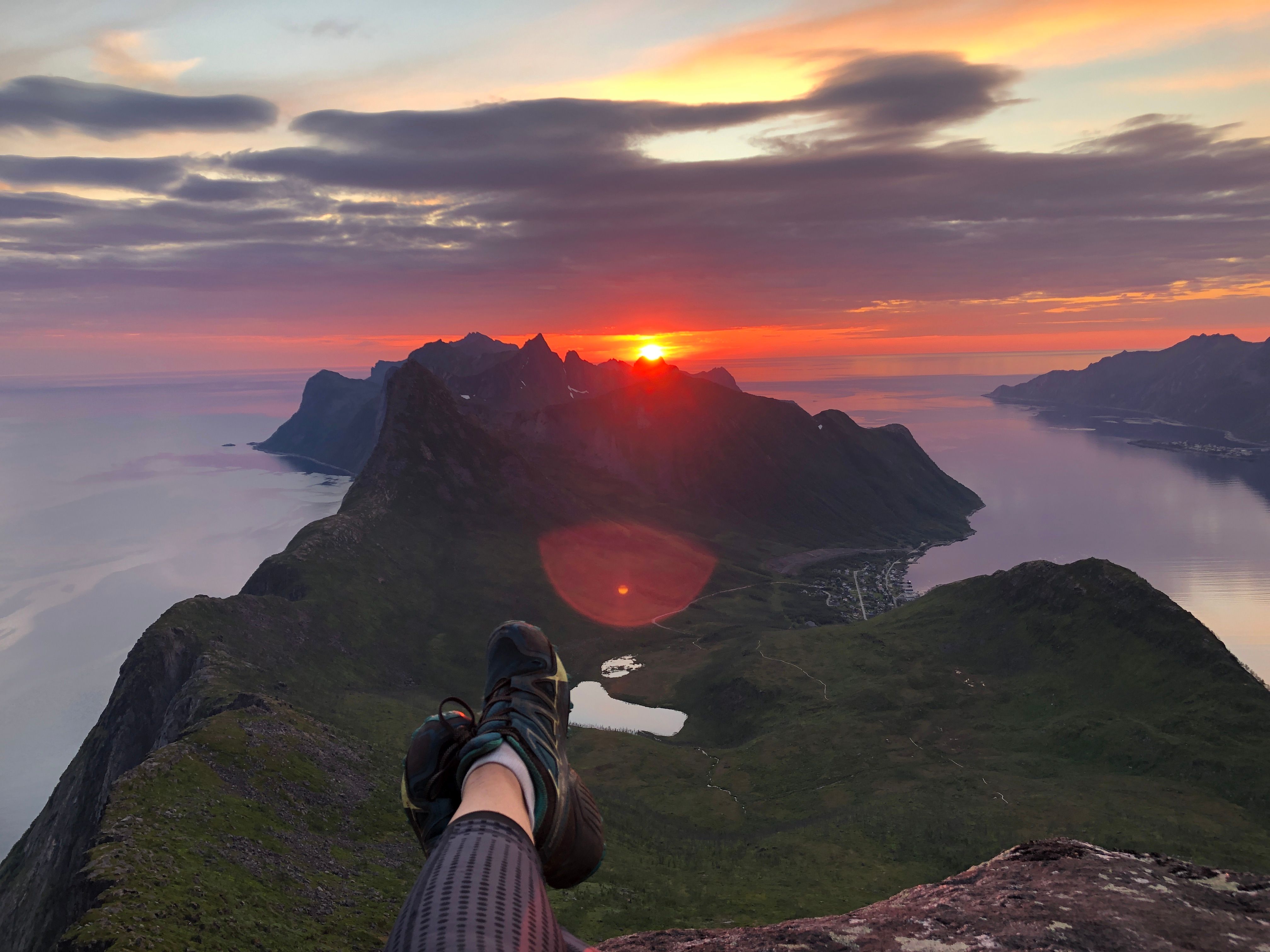 Amazing view at the top of Barden in Senja