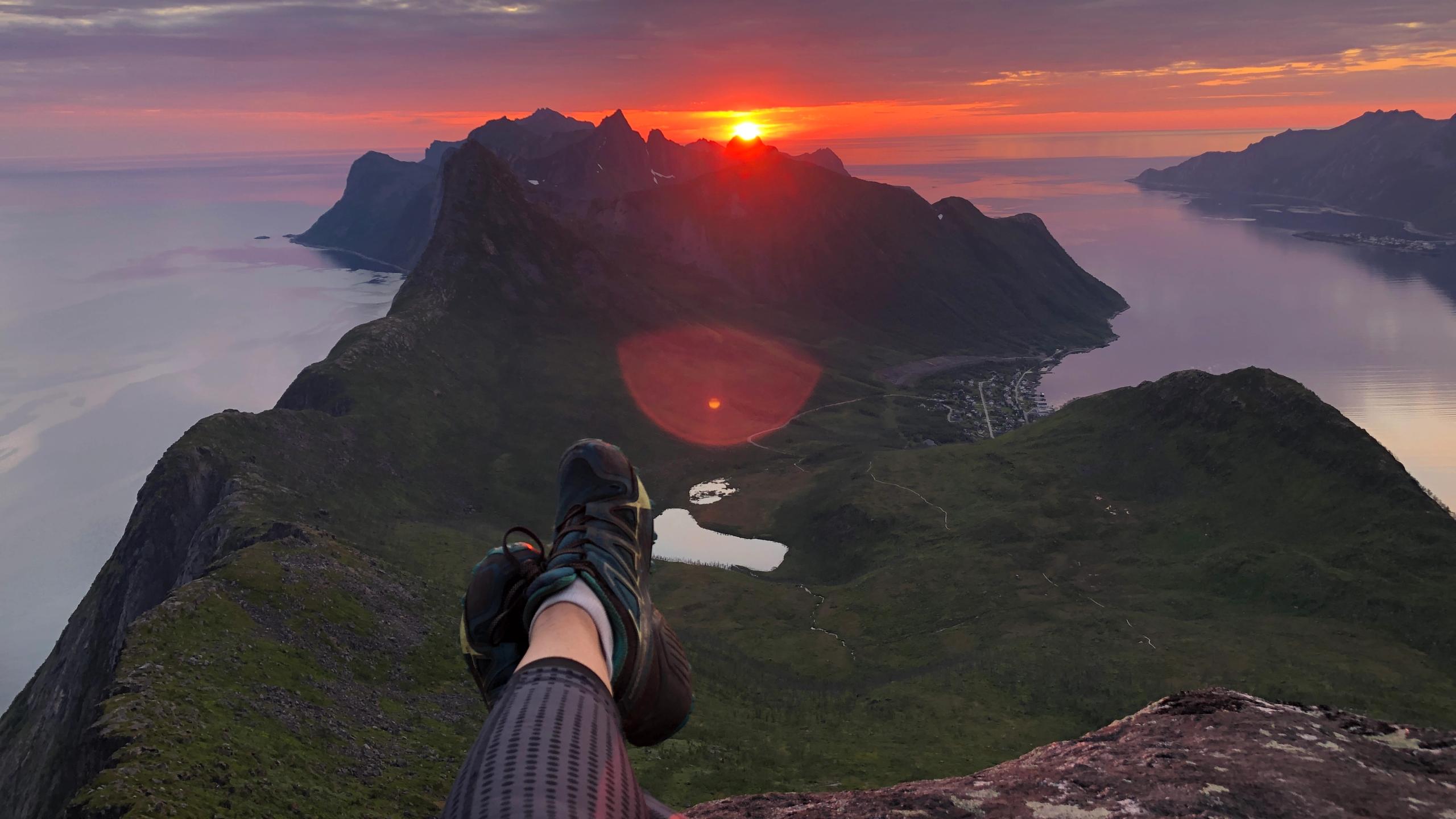 På toppen av Barden i Senja