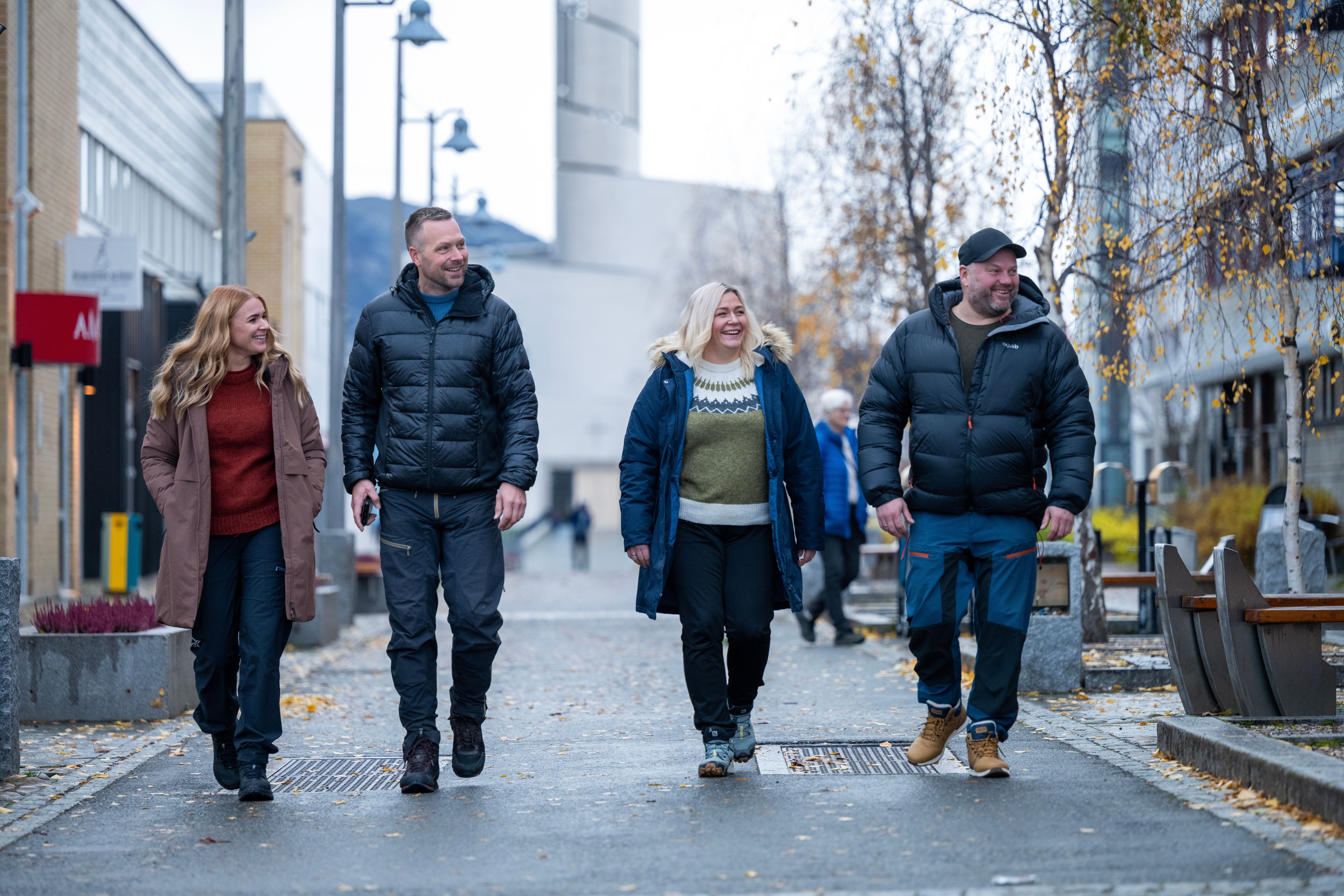 People walking along the main street in Alta.
