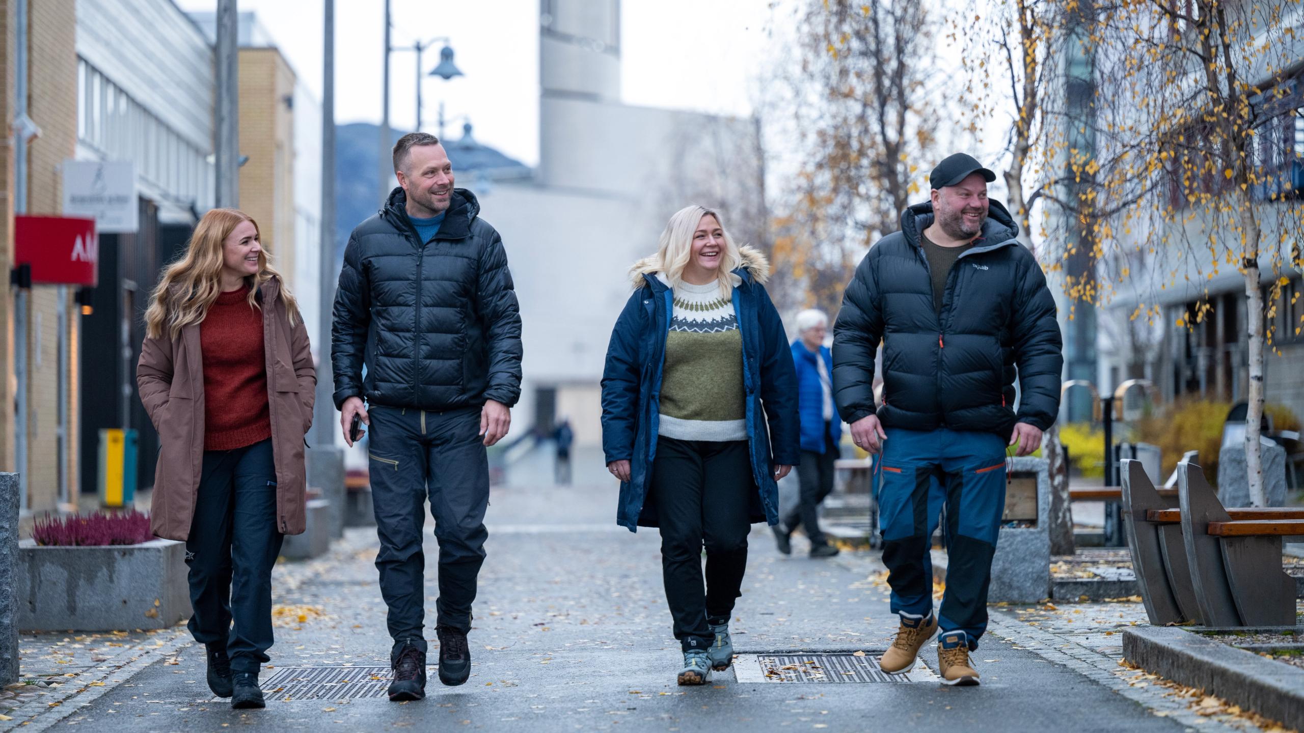 People walking along the main street in Alta.
