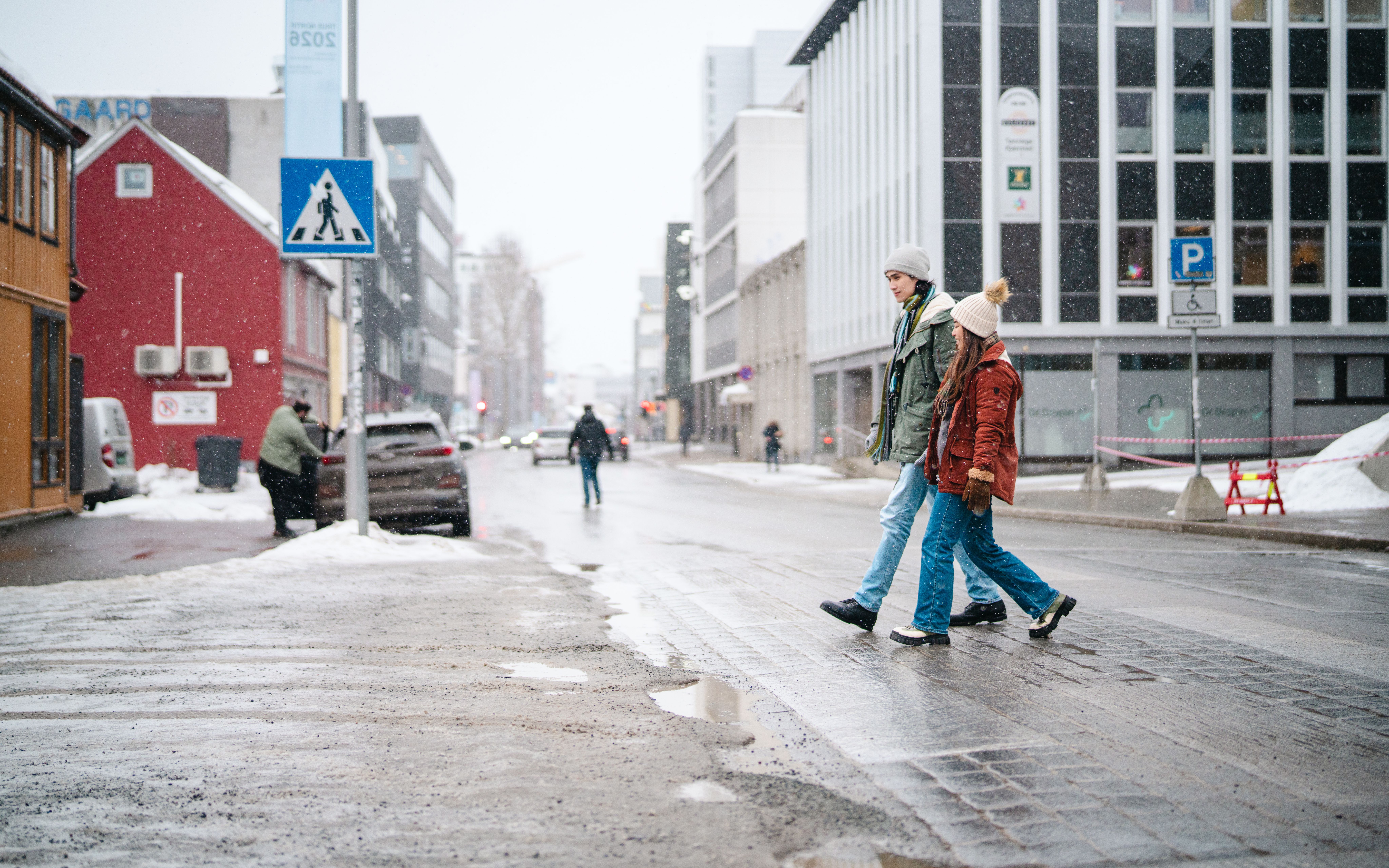 Pedestrian crossing in Tromsø