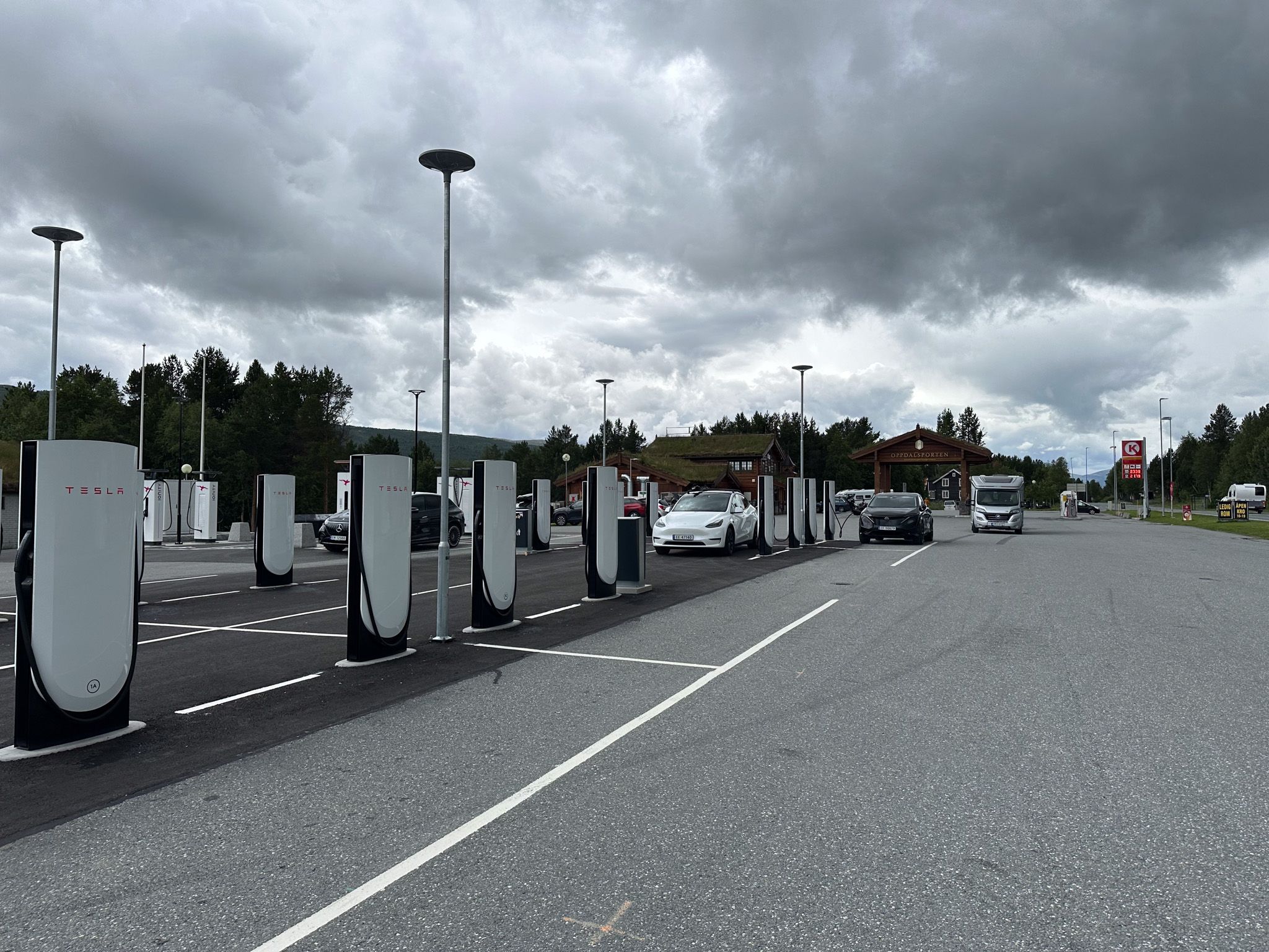 En ladestasjon i Norge for elbiler