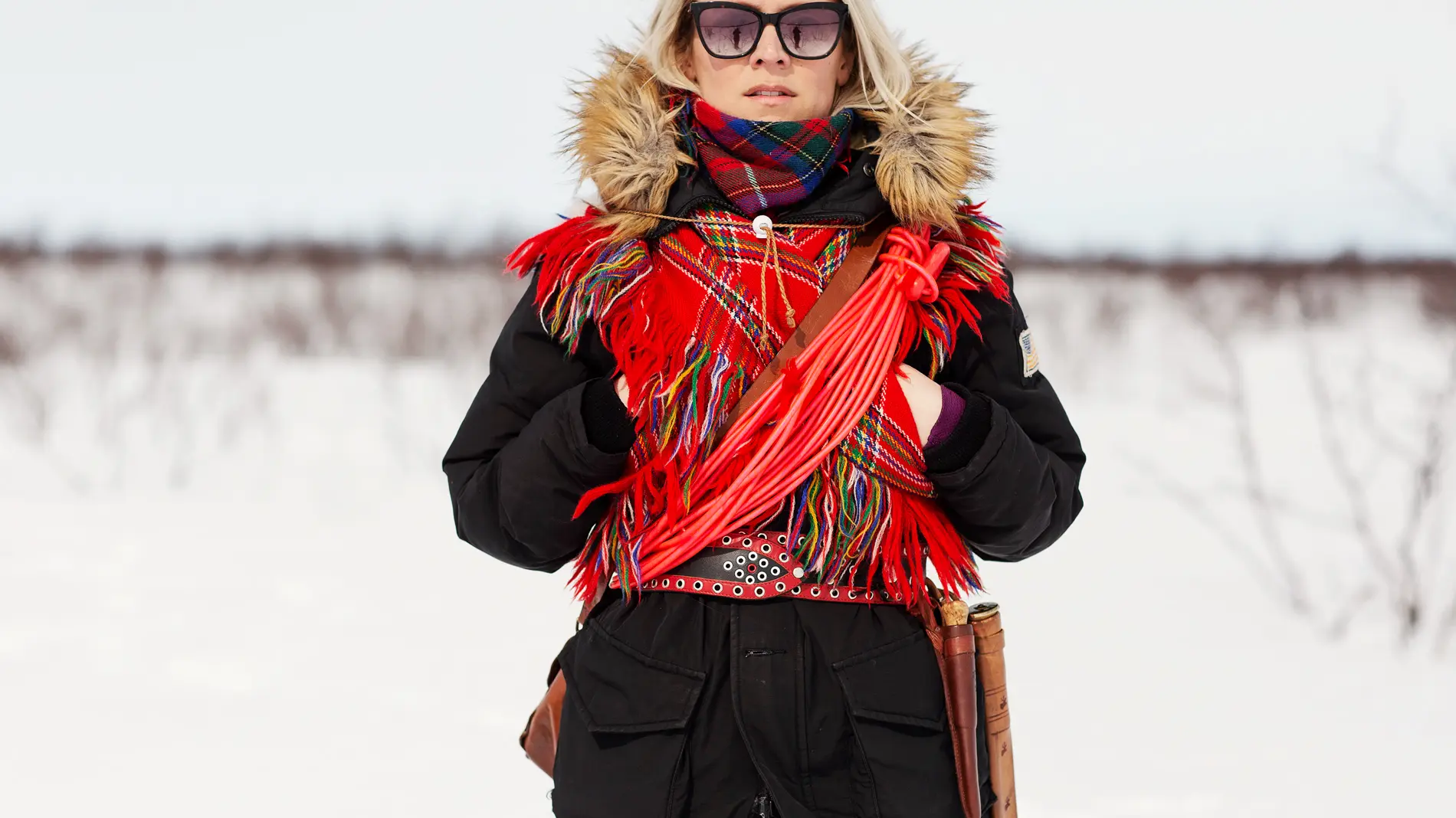 A Sami woman in Northern Norway