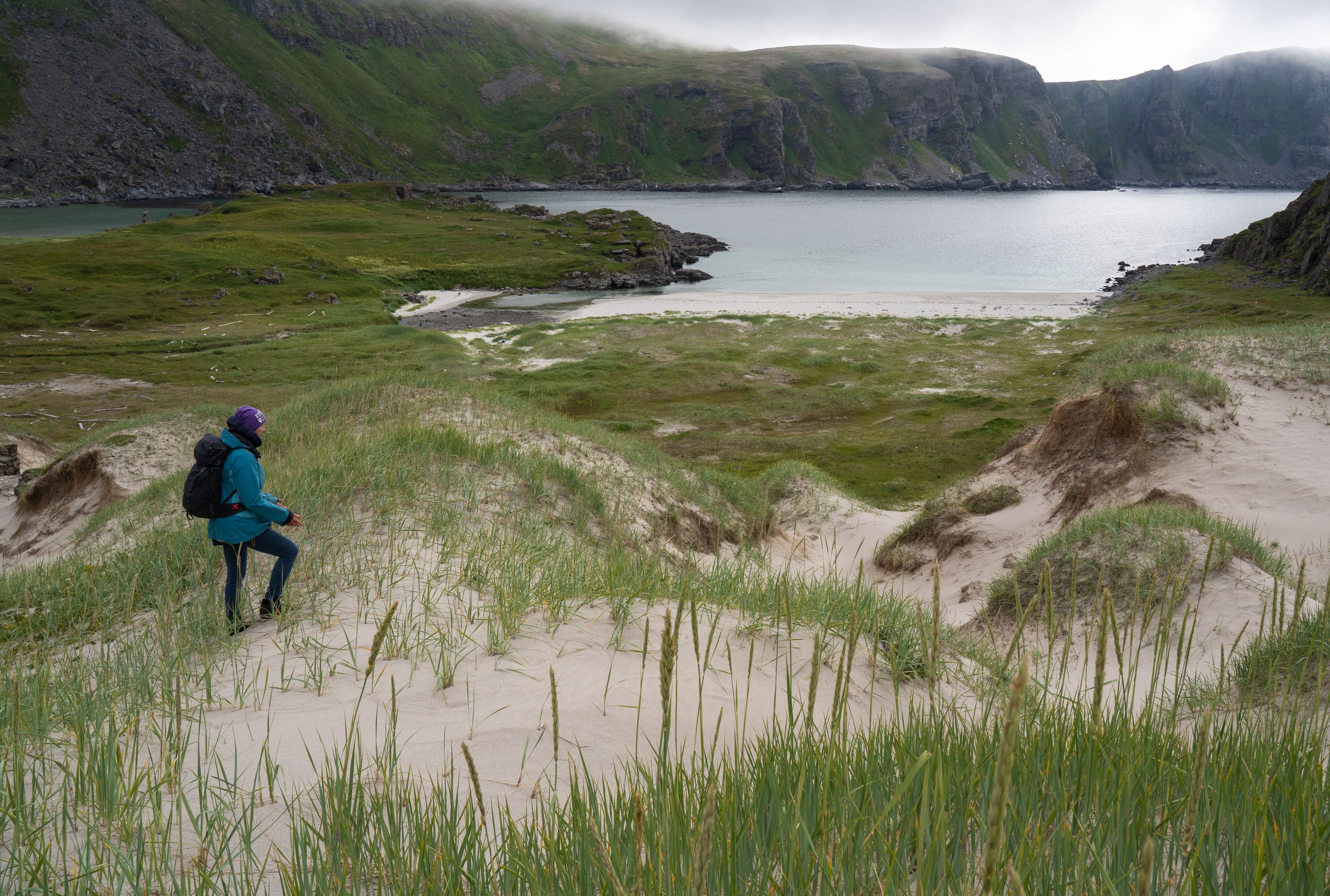 Sanddyner i Stoppelfjord på Rolvsøya 