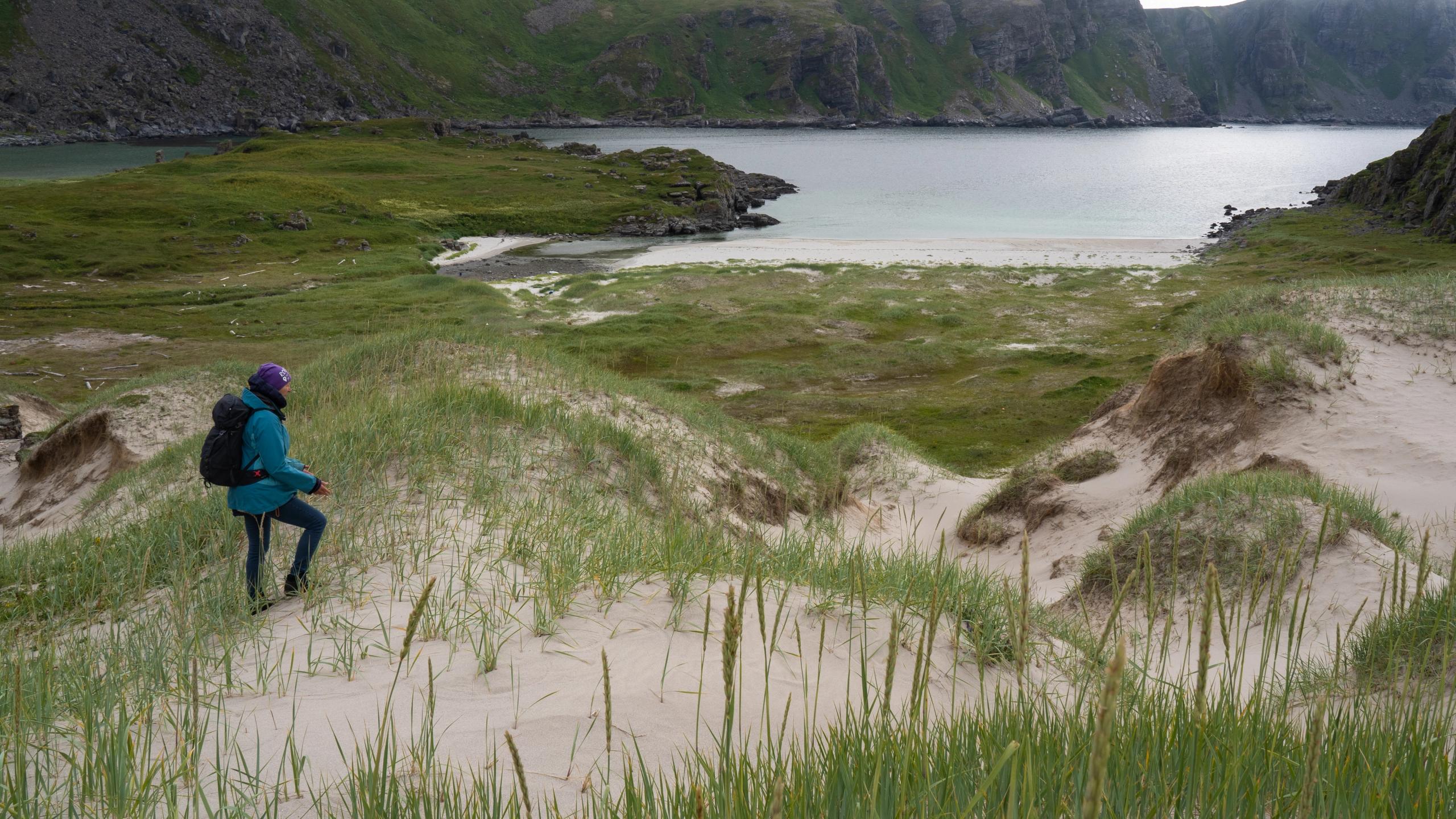 Sanddyner i Stoppelfjord på Rolvsøya