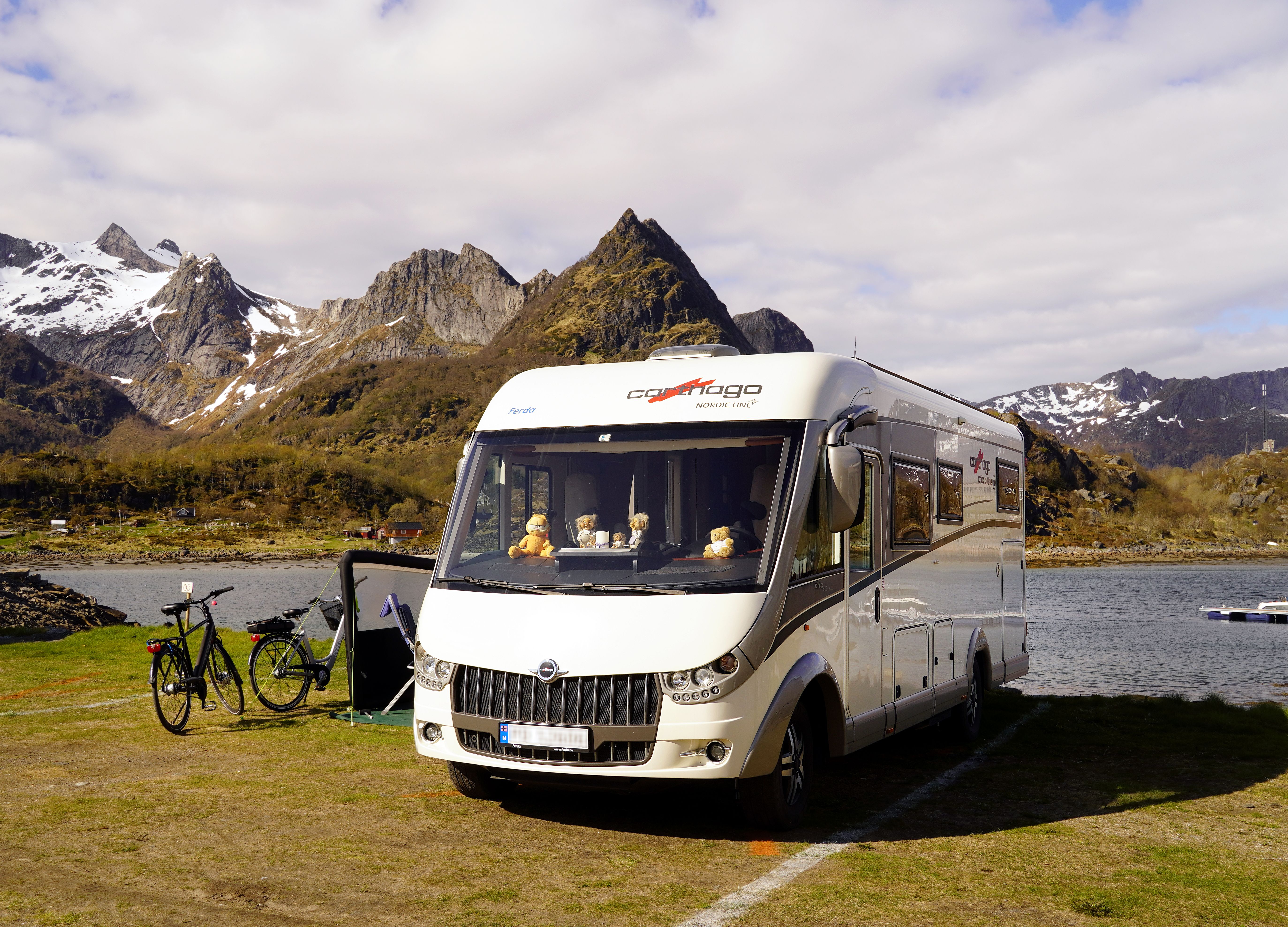 A motorhome standing in Northern Norway.