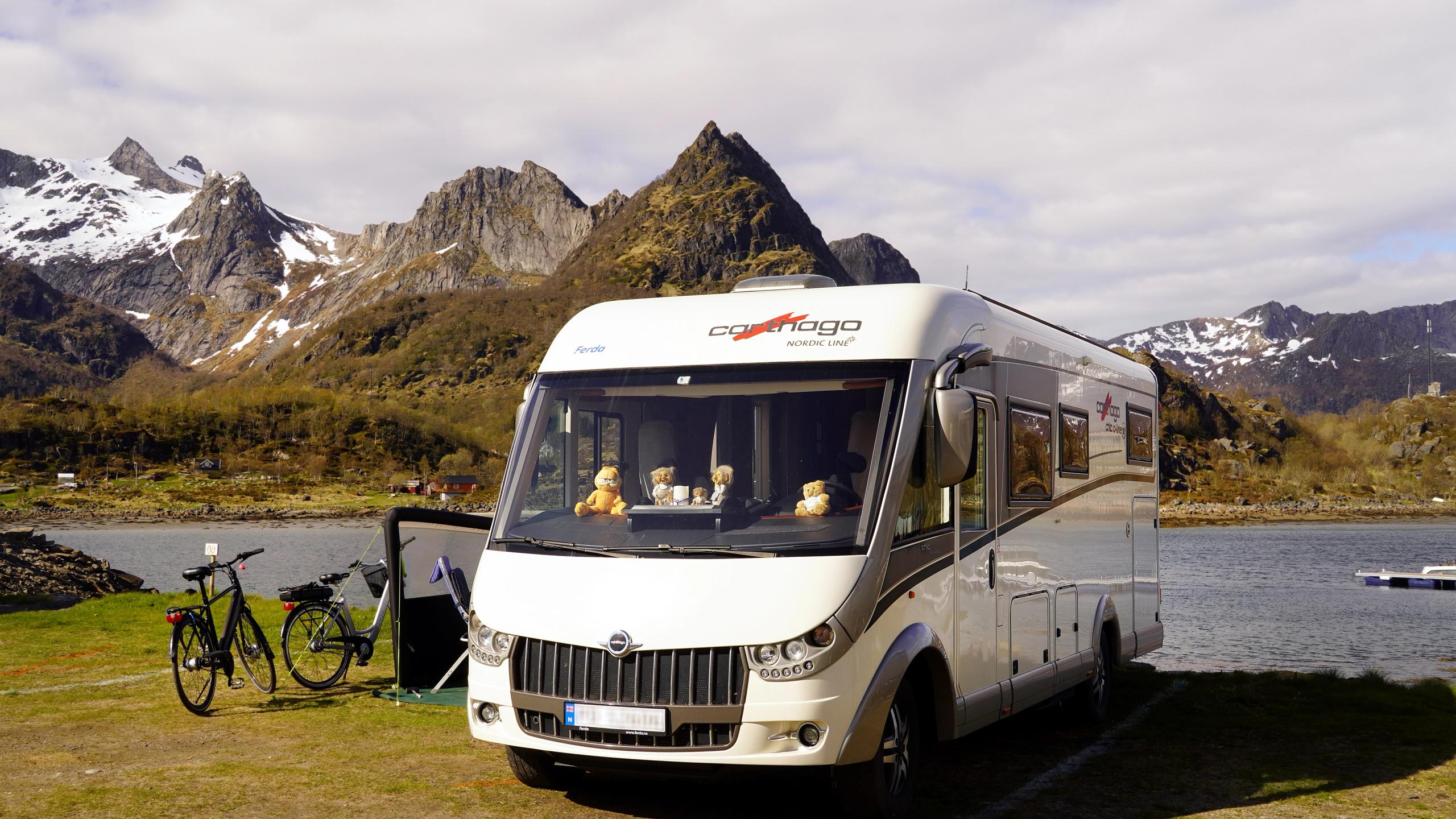 A motorhome standing in Northern Norway.