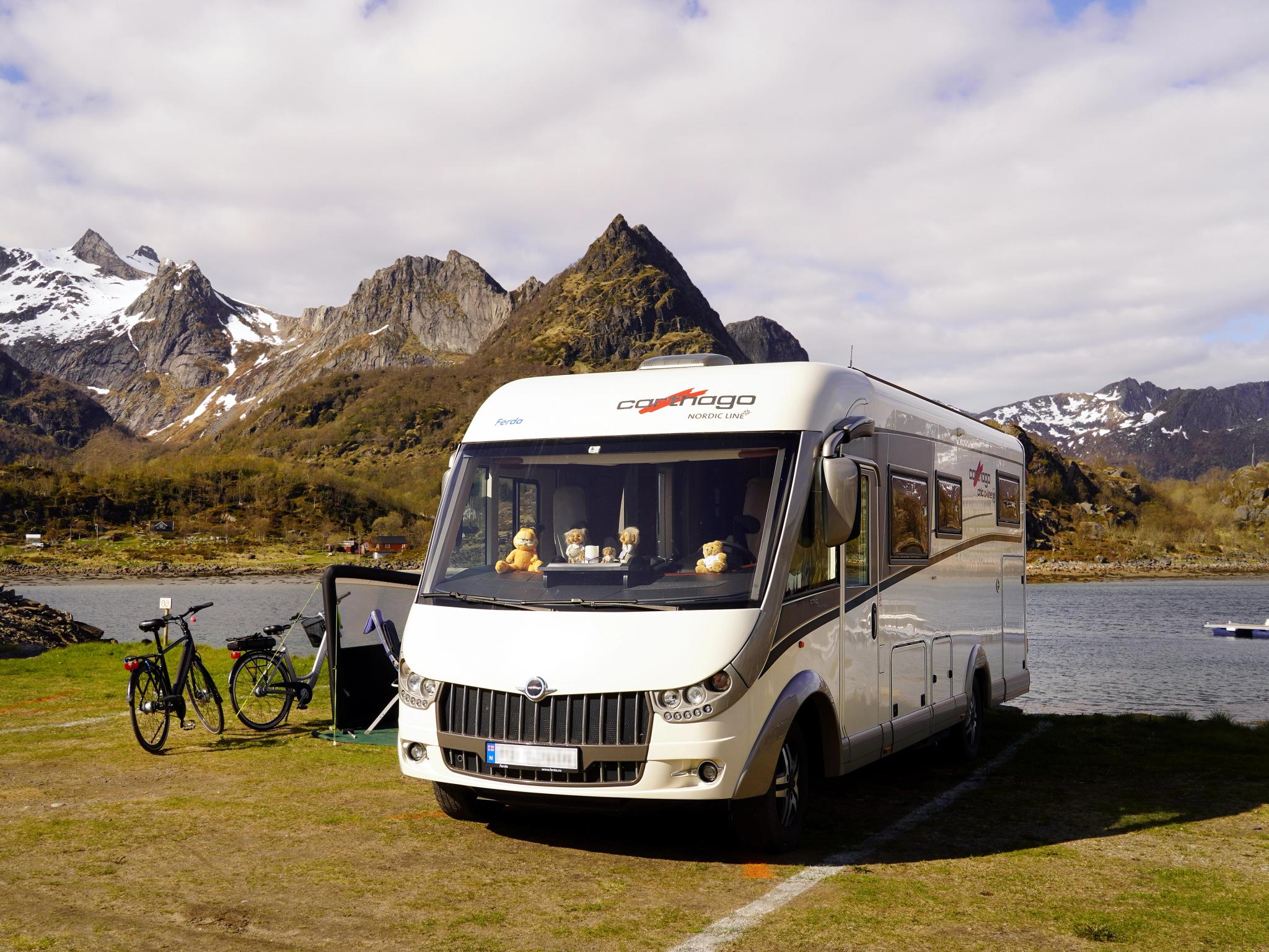 A motorhome standing in Northern Norway.