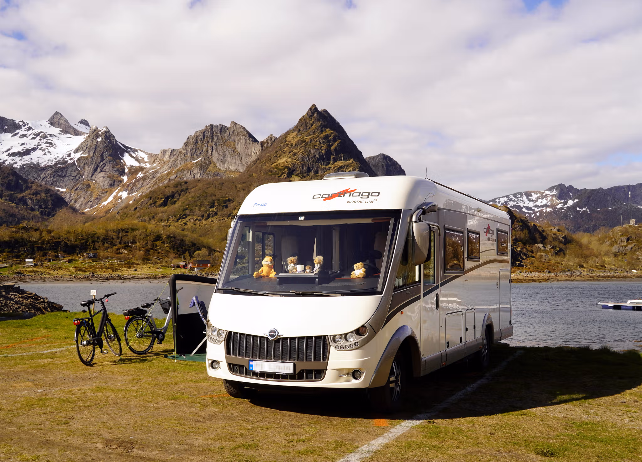 A motorhome standing in Northern Norway.