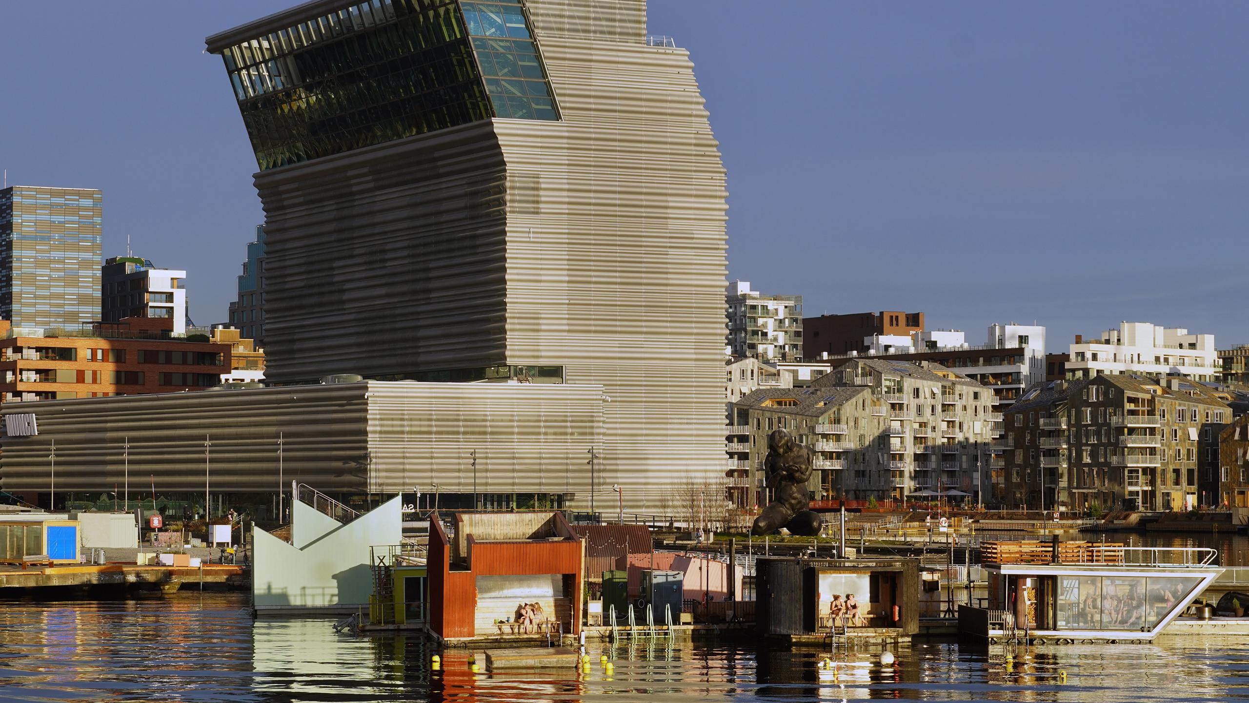 Badstuelandsby i Bjørvika i Oslo
