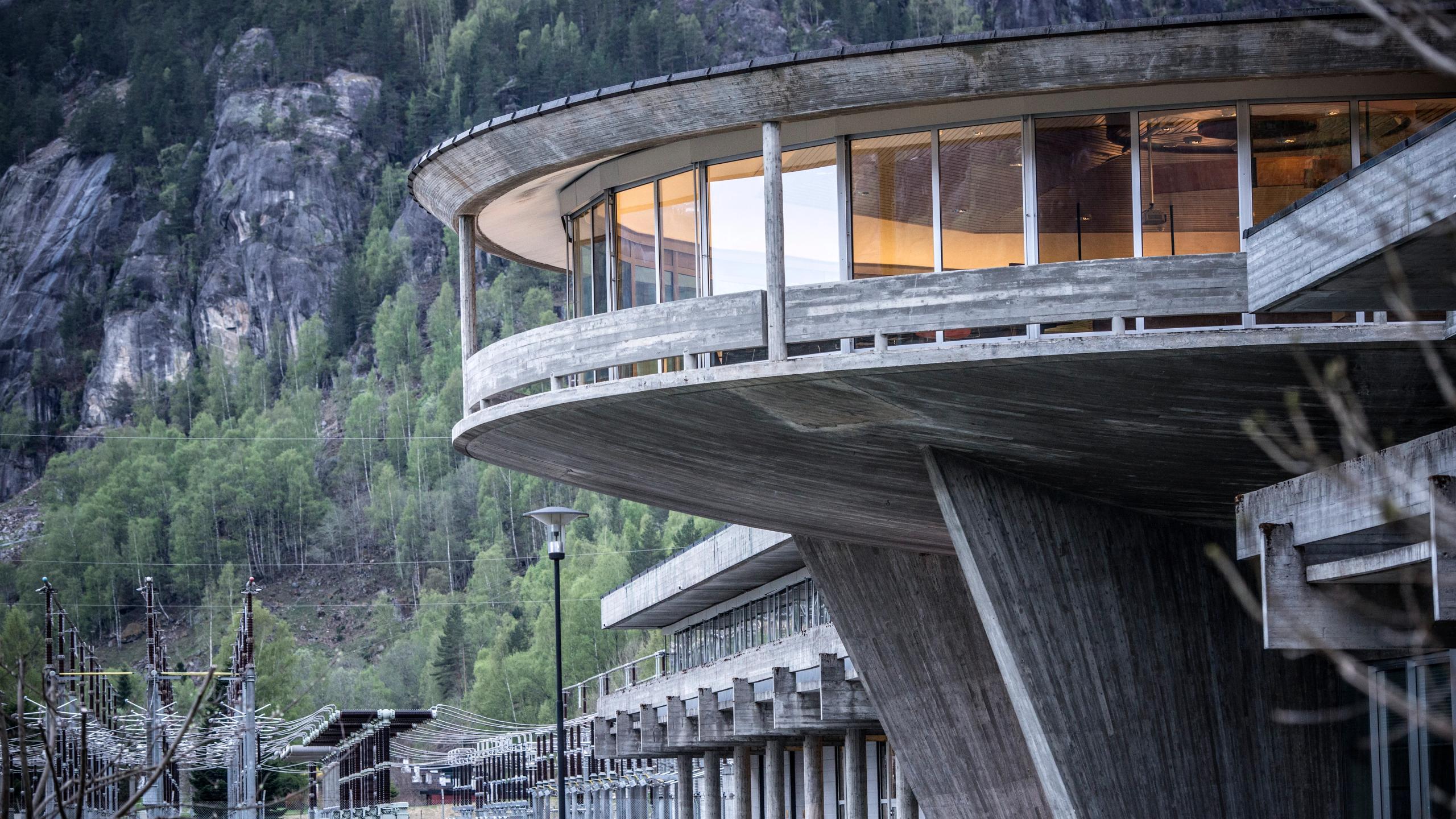 The hydropower station at Nesflaten in Suldal in Ryfylke, Fjord Norway