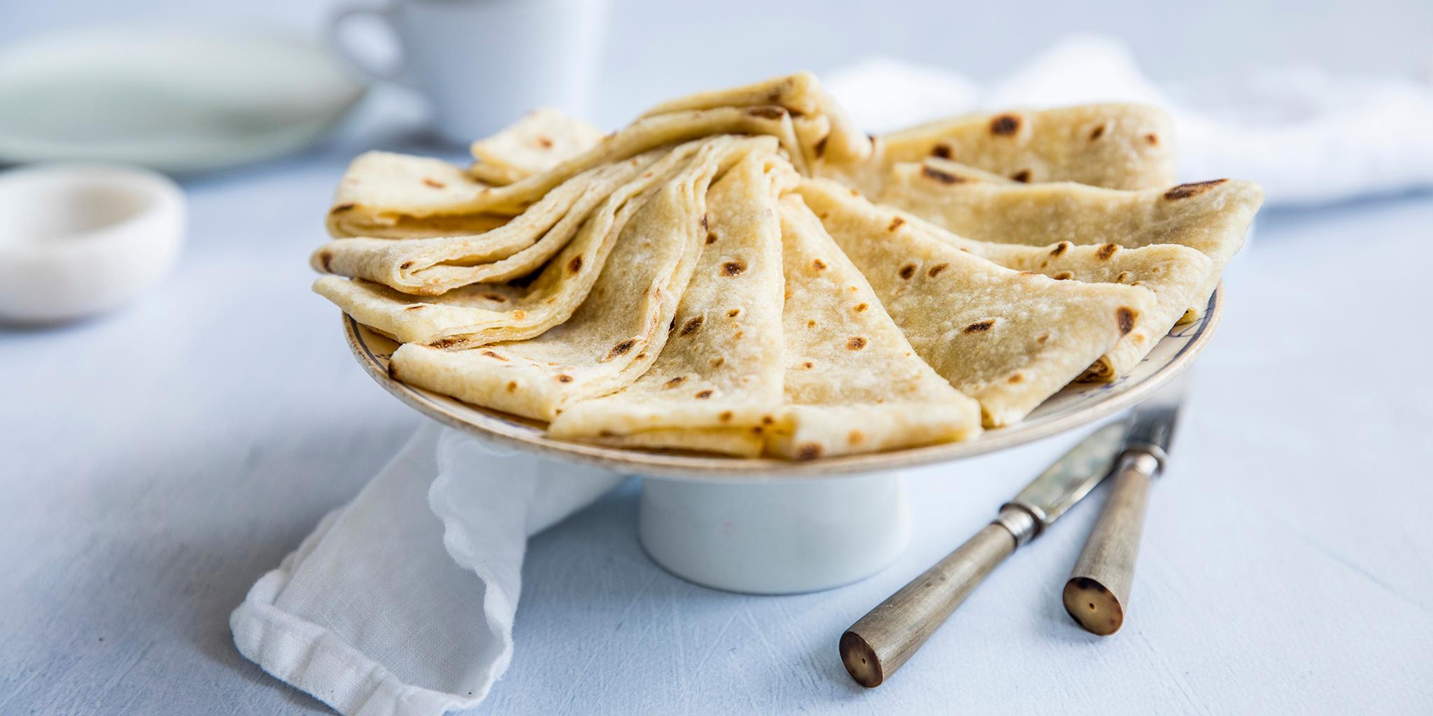 Kling lefse served on a platter in Norway