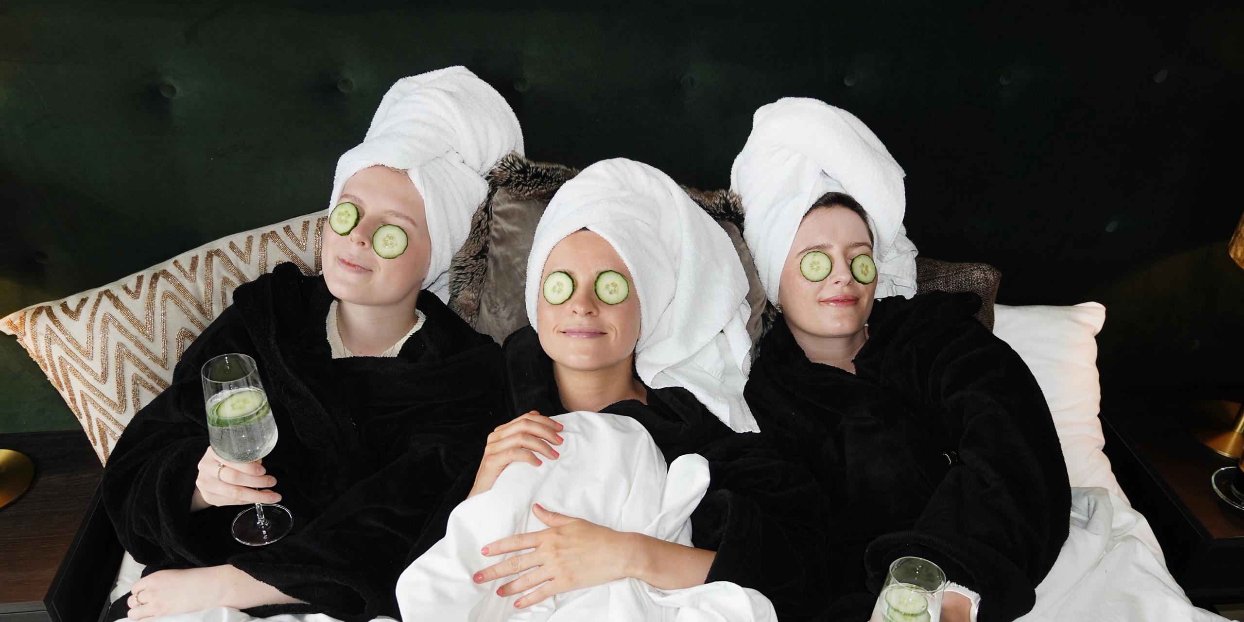 Girl friends on a spa hotel