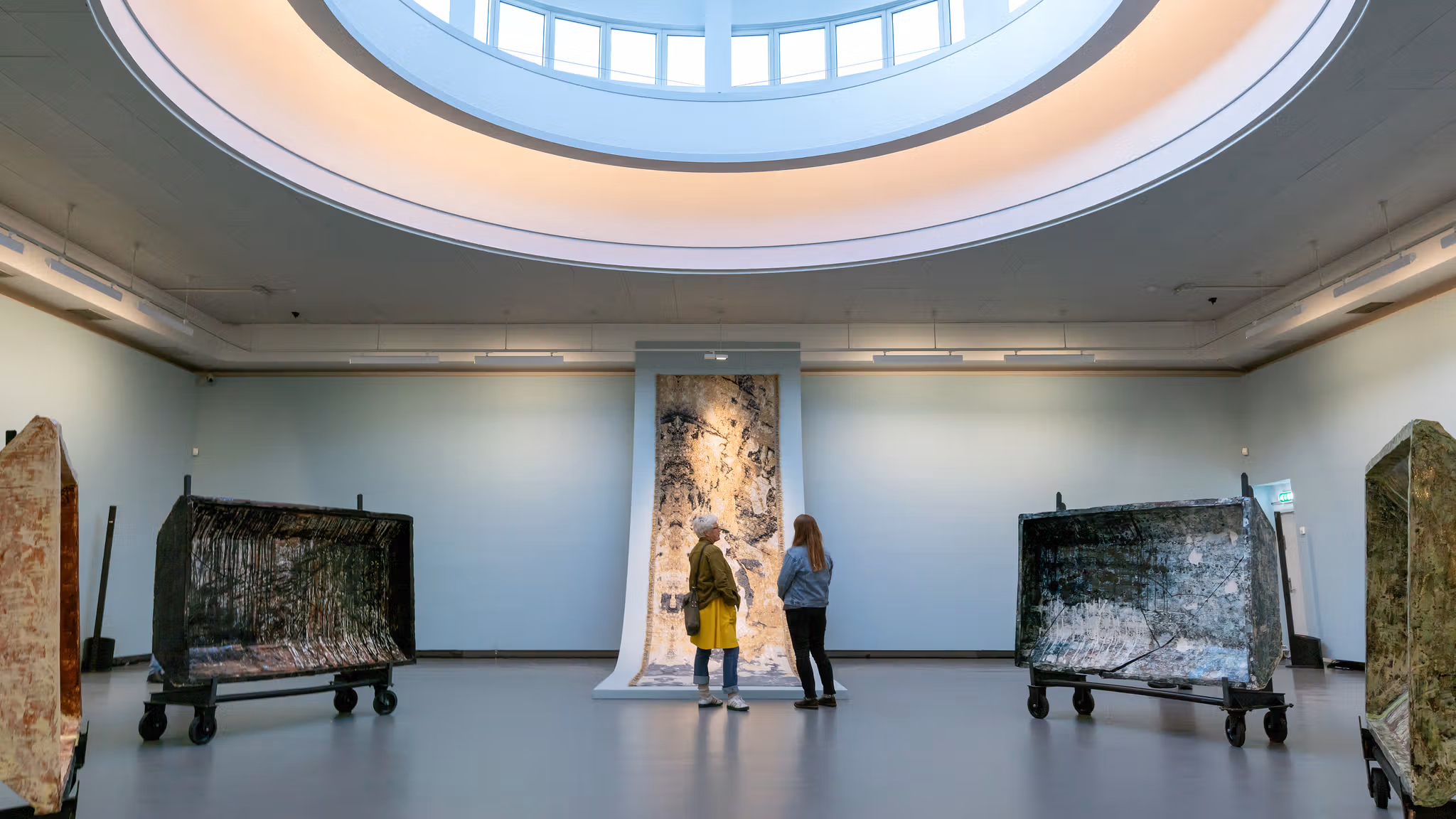 Two people visiting KODE Museum in Bergen, Fjord Norway