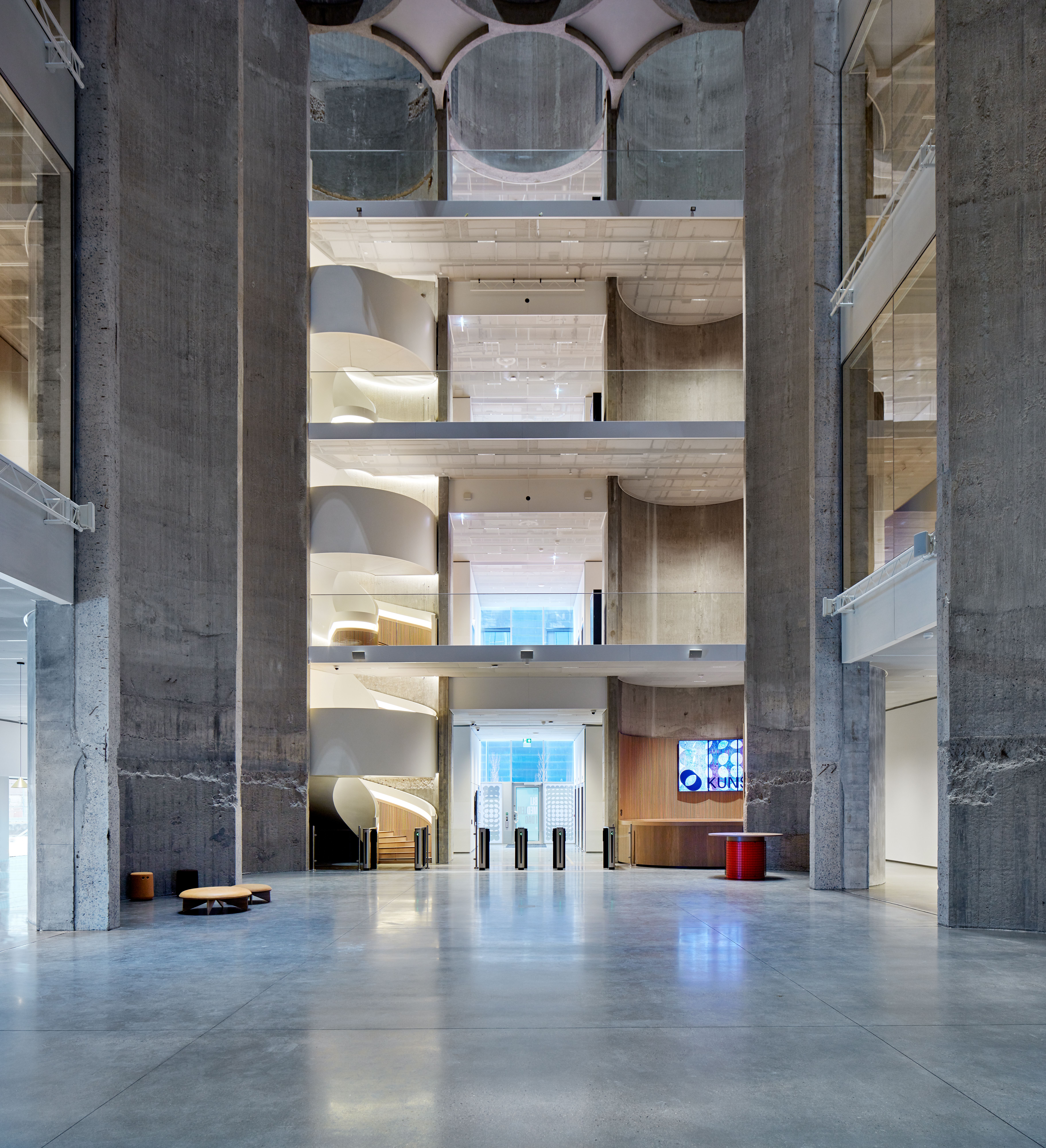 The interior of the Kunstsilo - The art silo at Odderøya island in Kristiansand, Southern Norway