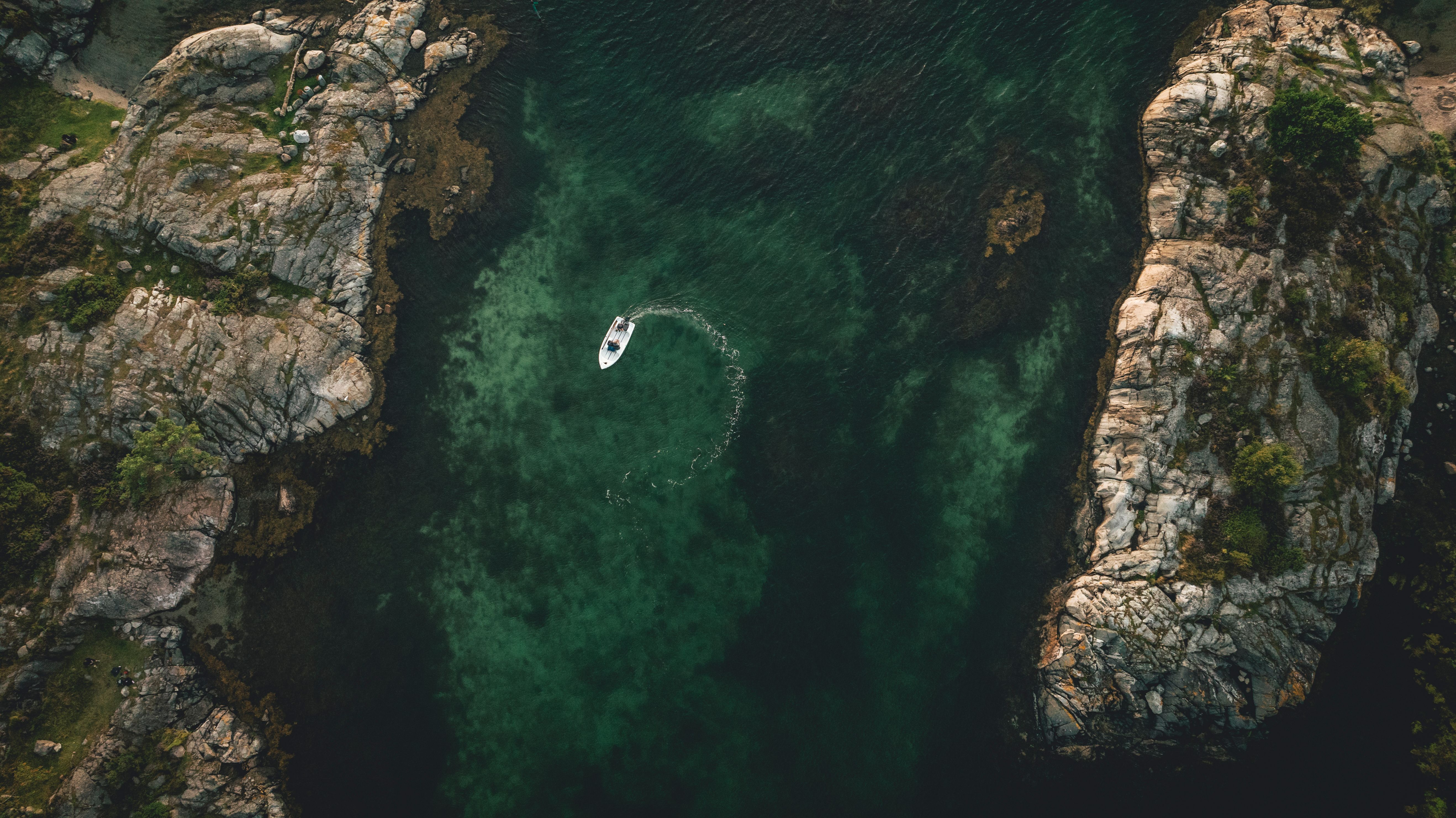Sailing in the archipelago of Grimstad in Southern Norway