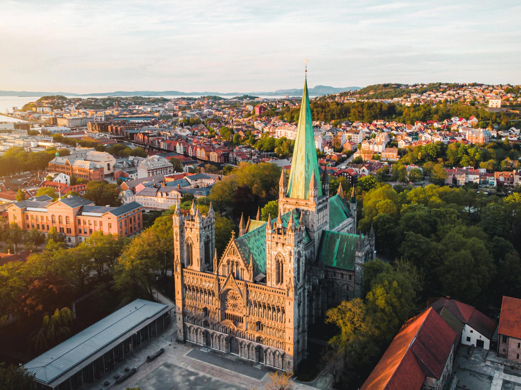 The Nidarosdomen cathedral in Trondheim, Trøndelag