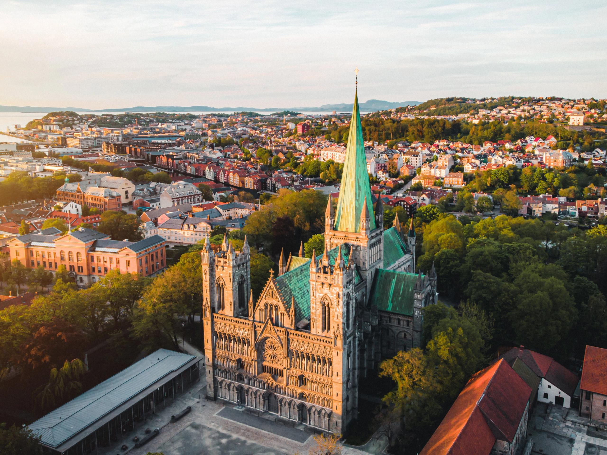 The Nidarosdomen cathedral in Trondheim, Trøndelag