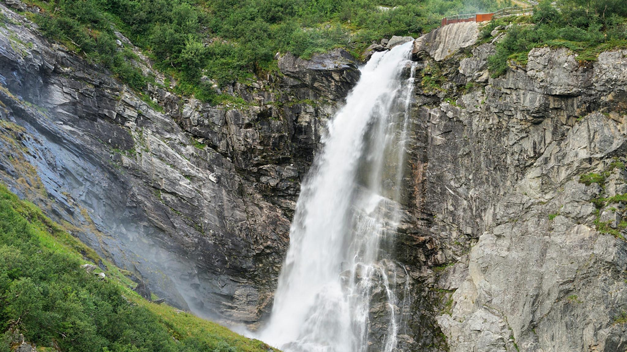 A waterfall.