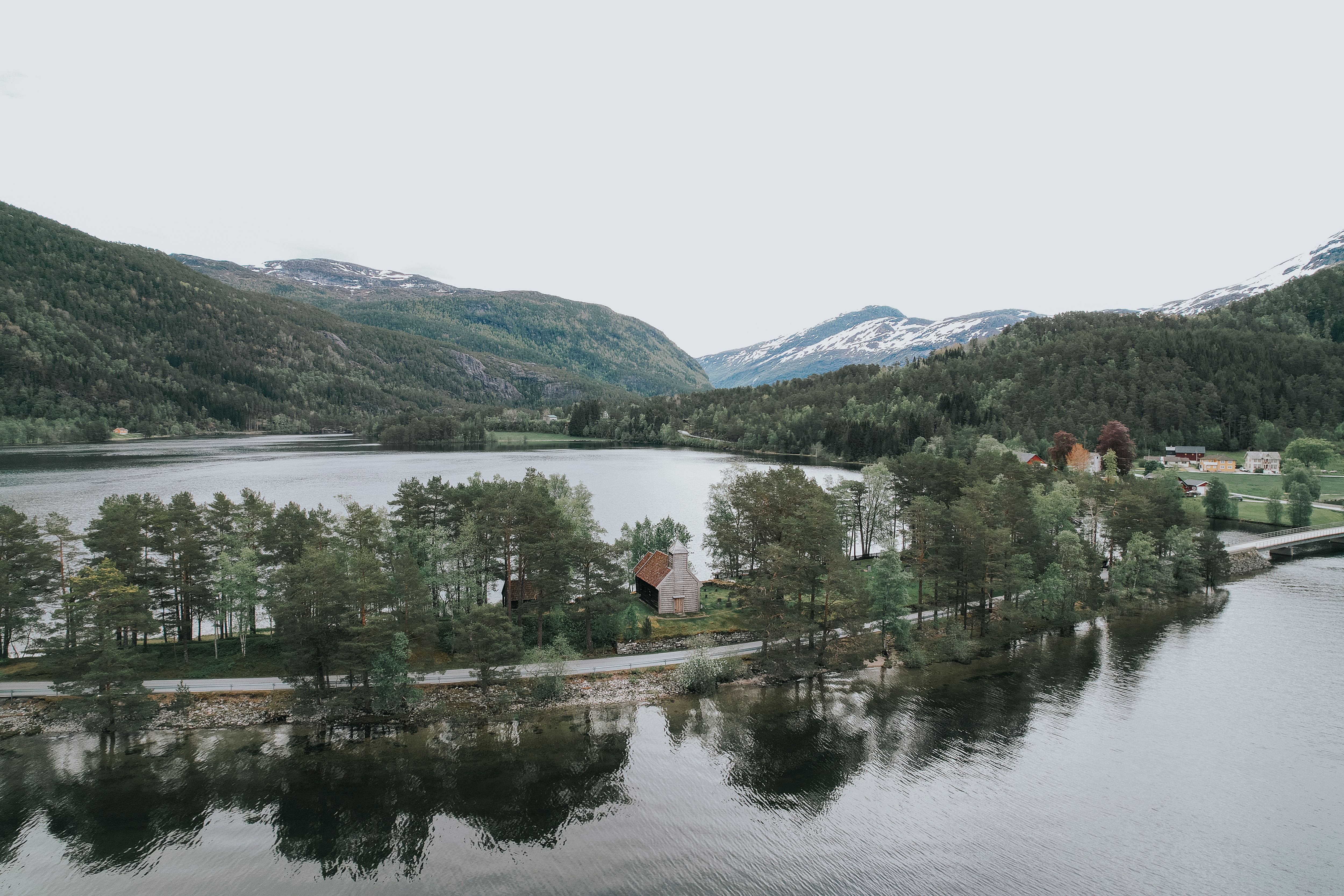 Hestad Chapel by the fjord