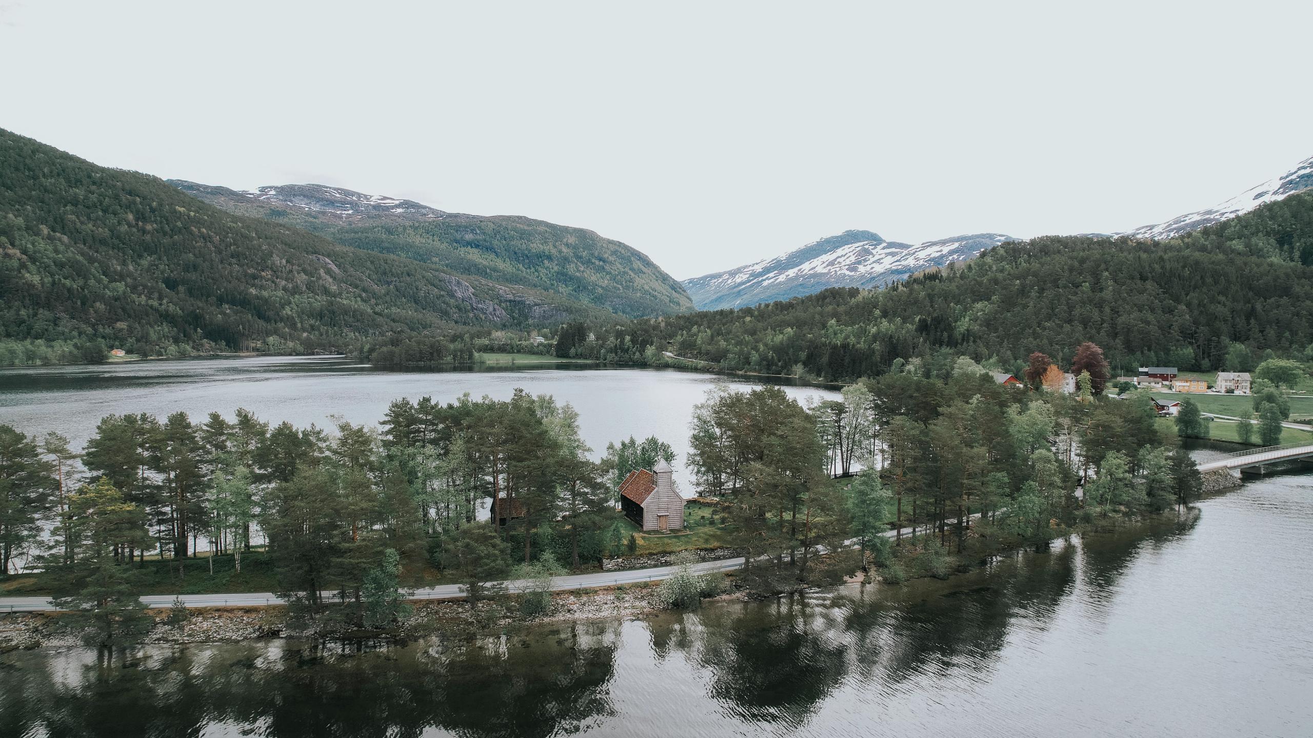 Hestad Chapel by the fjord