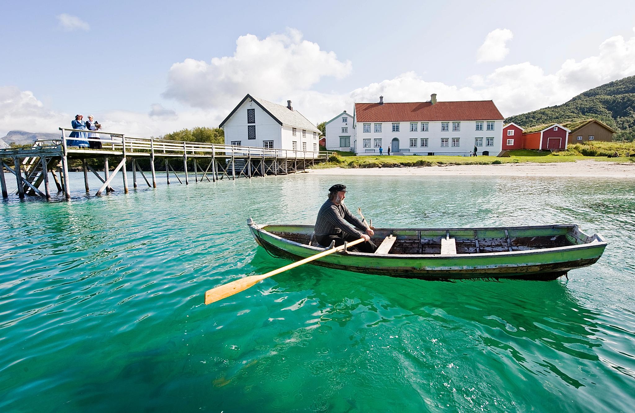 Man rowing near Kjerringøy Bodø, Northern Norway