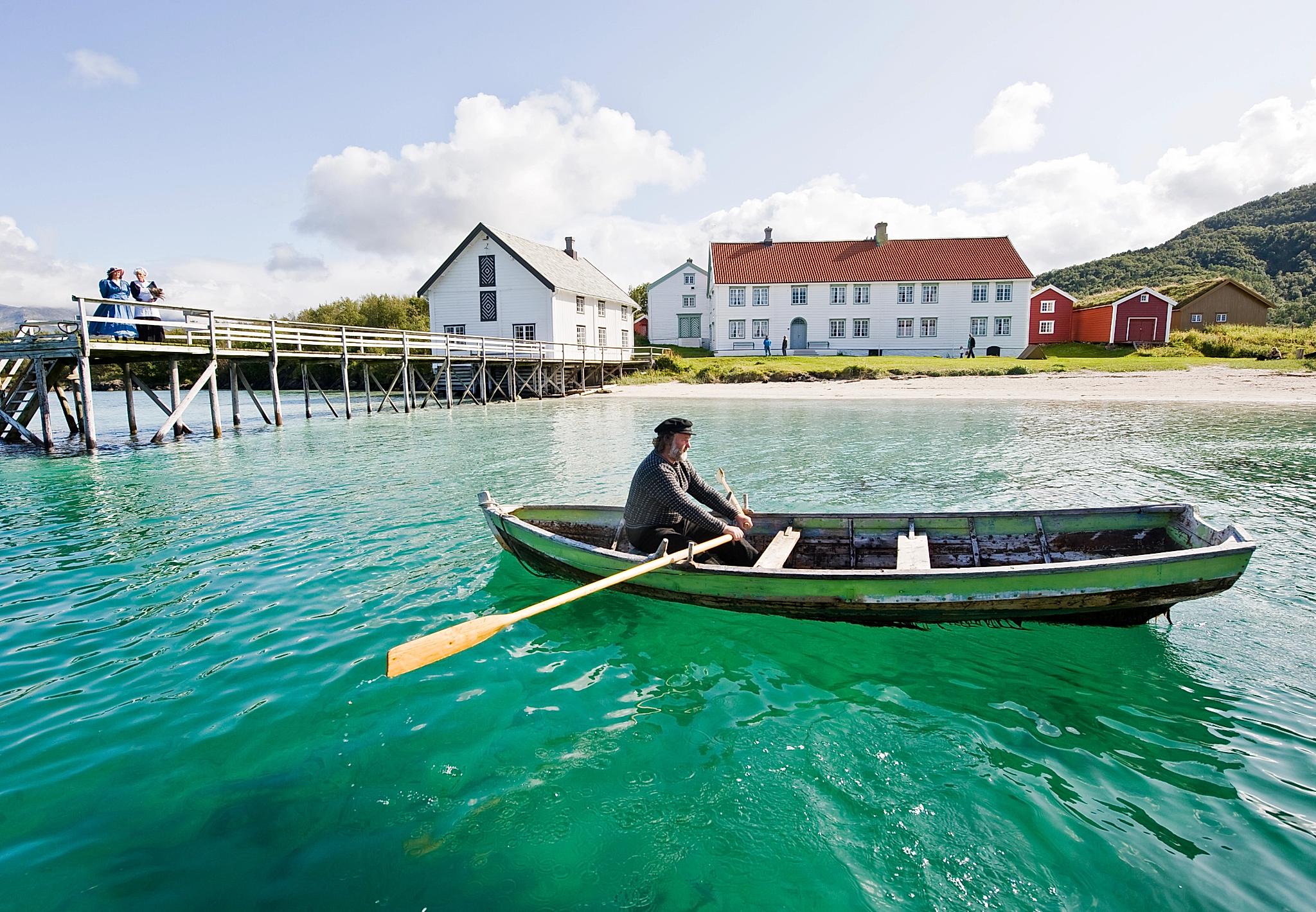 Man rowing near Kjerringøy Bodø, Northern Norway