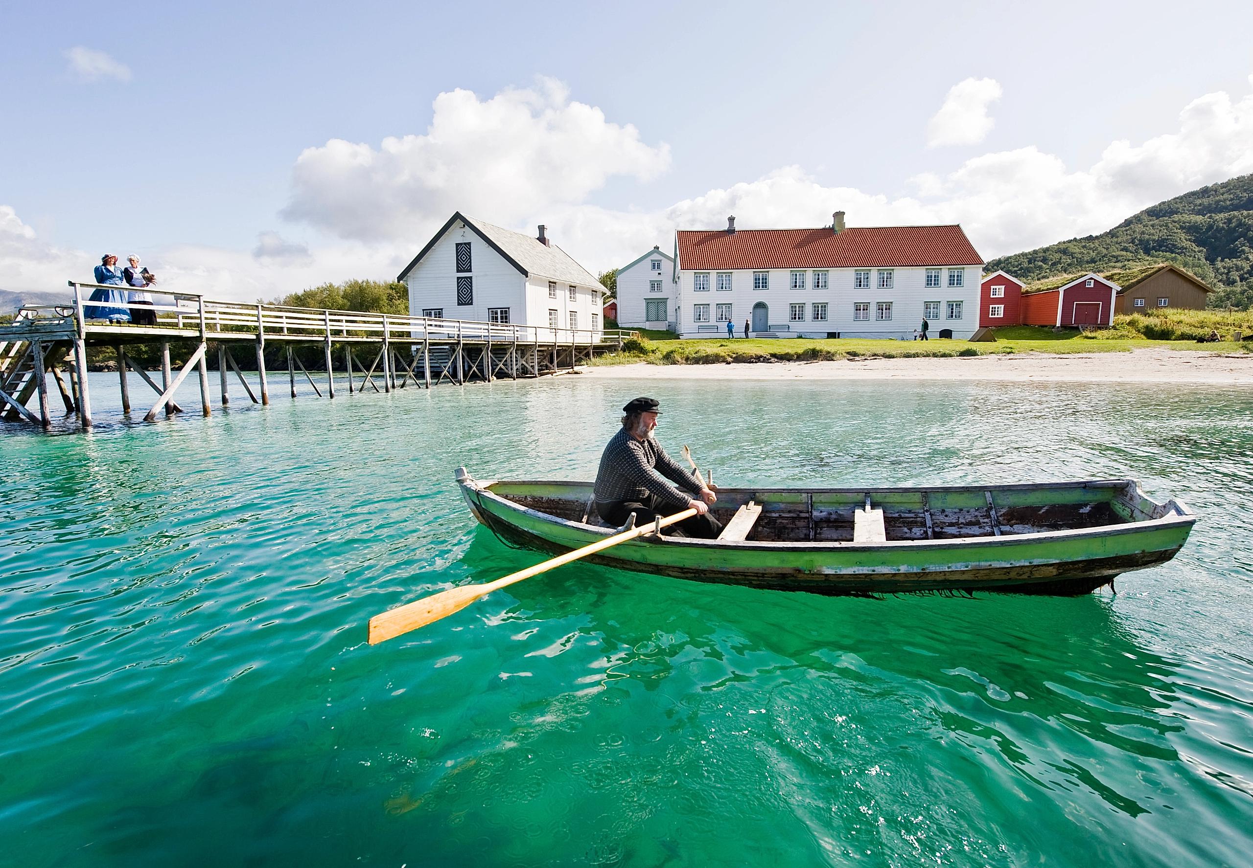 Man rowing near Kjerringøy Bodø, Northern Norway
